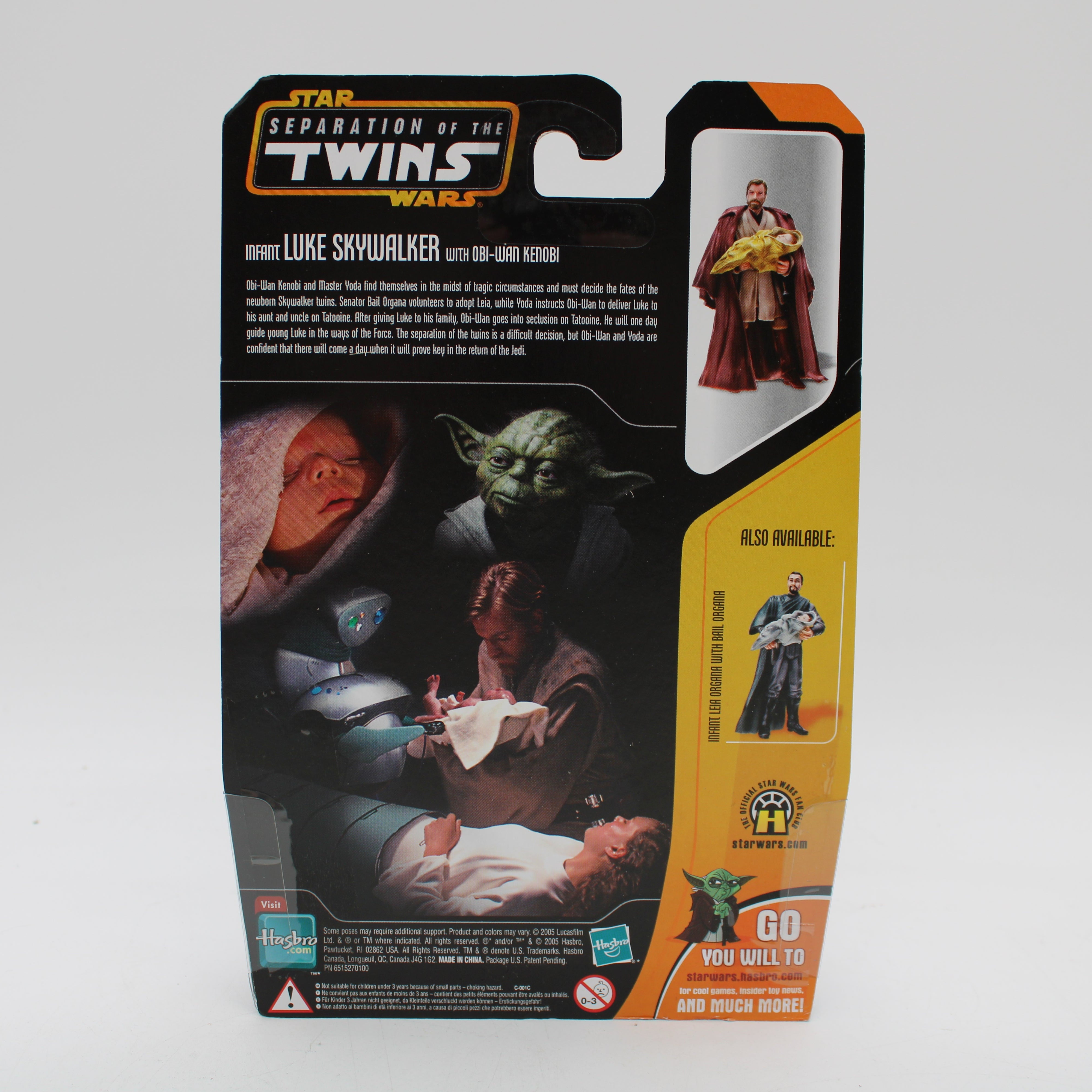 Infant Luke Skywalker with Obi-Wan Kenobi Star Wars Separation of the Twins Action Figure