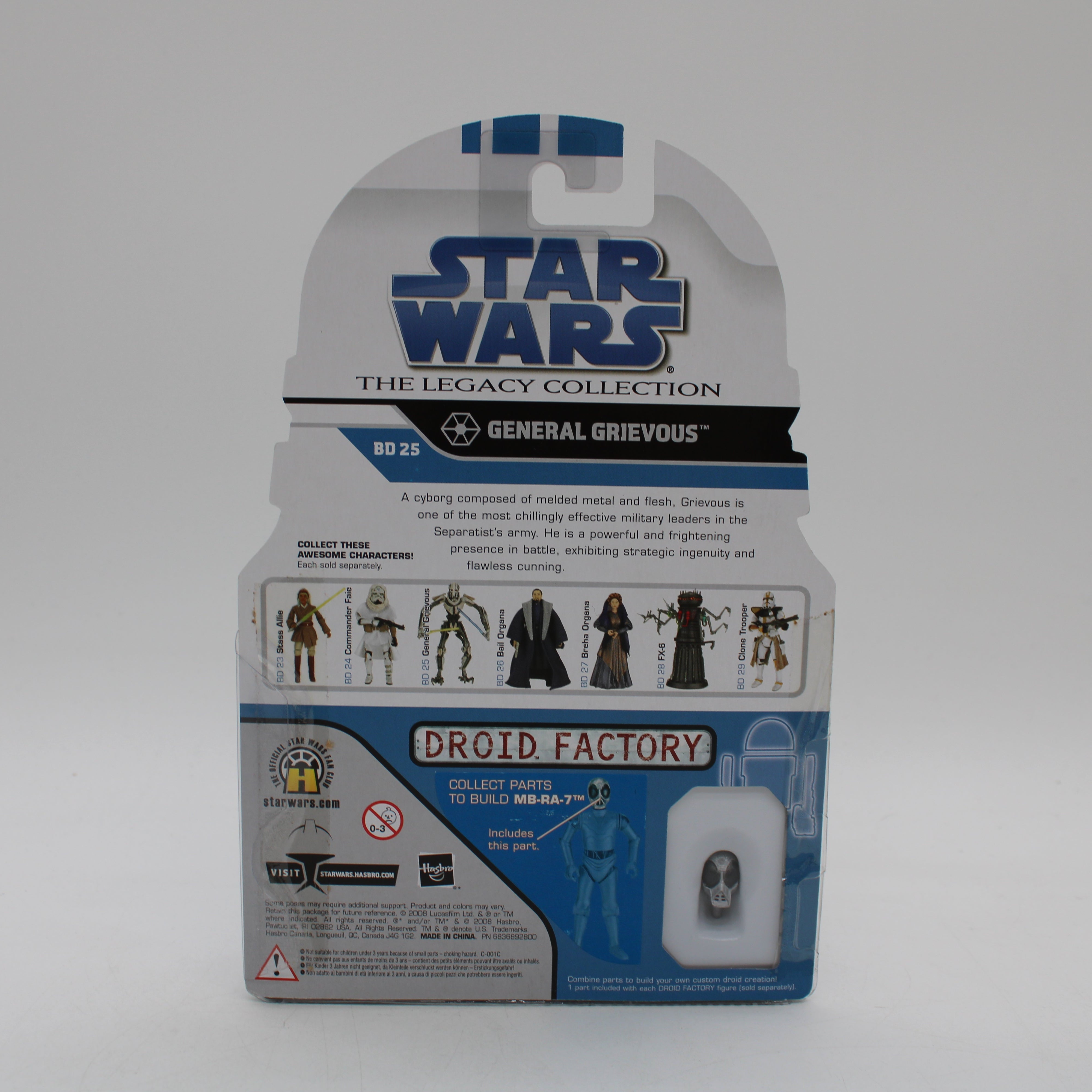 General Grievous Star Wars the Legacy Collection Action Figure (Build A Droid MB-RA-7)