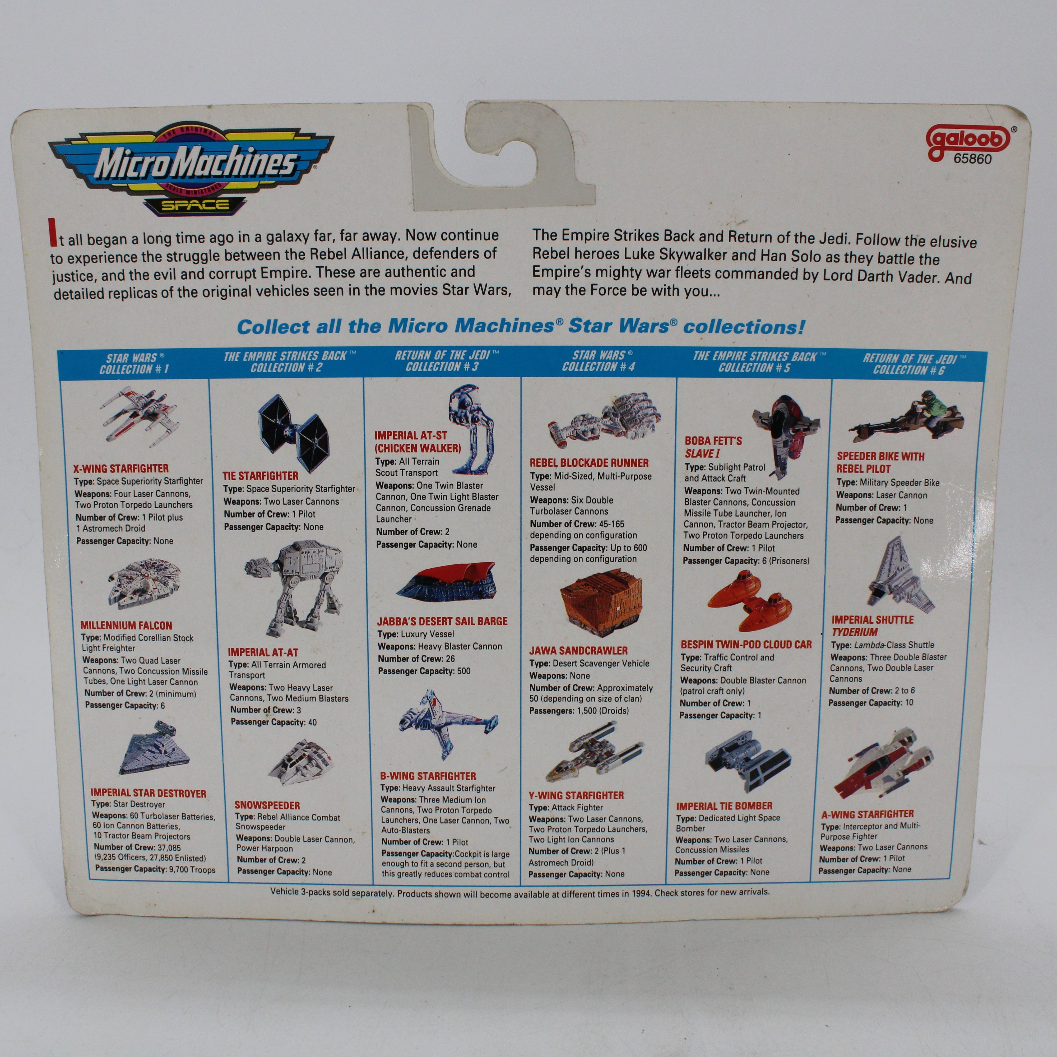 Star Wars Return of the Jedi Collection #6 Micro Machines Space Miniatures