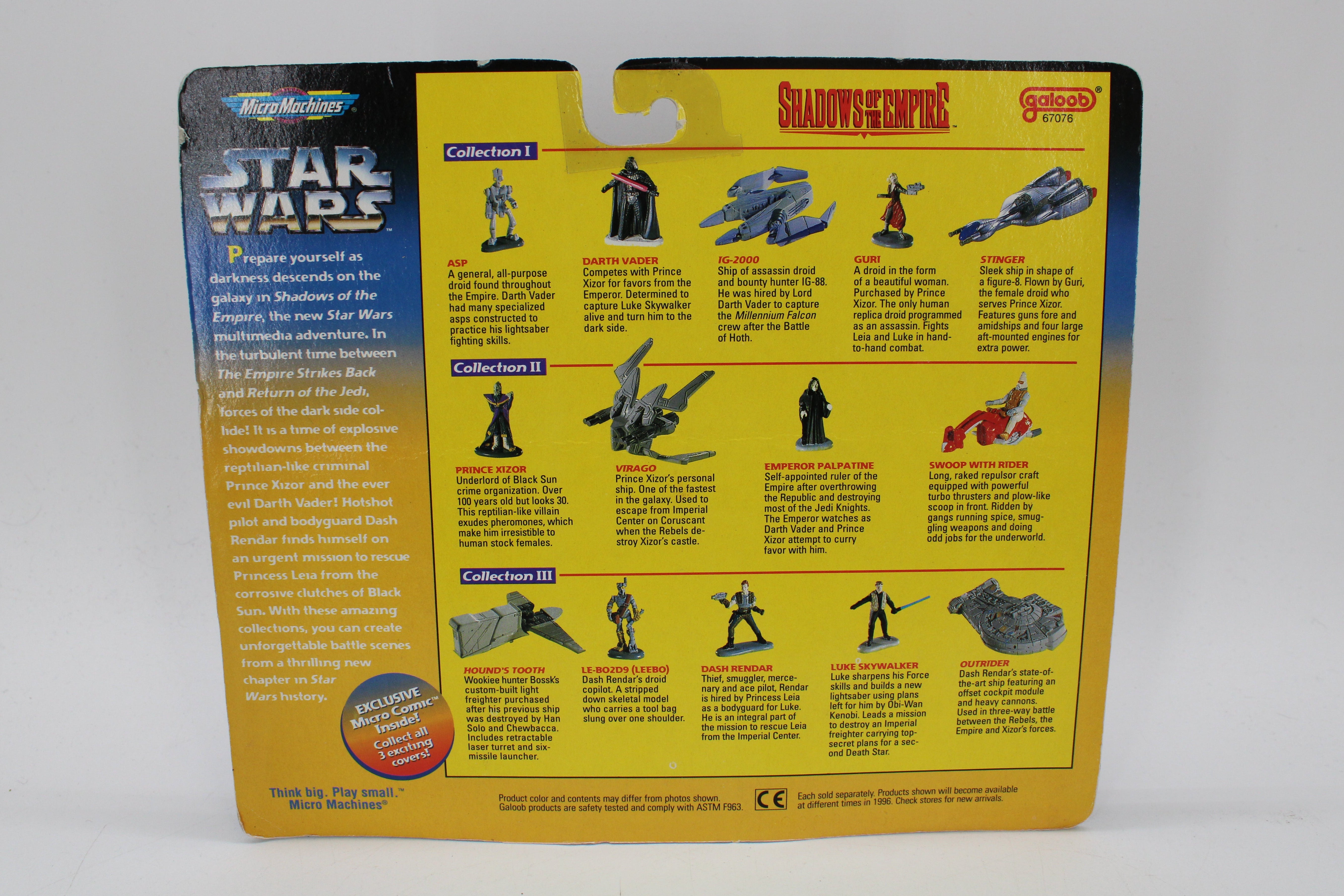 Star Wars Shadows of the Empire I Collection Micro Machines Miniatures