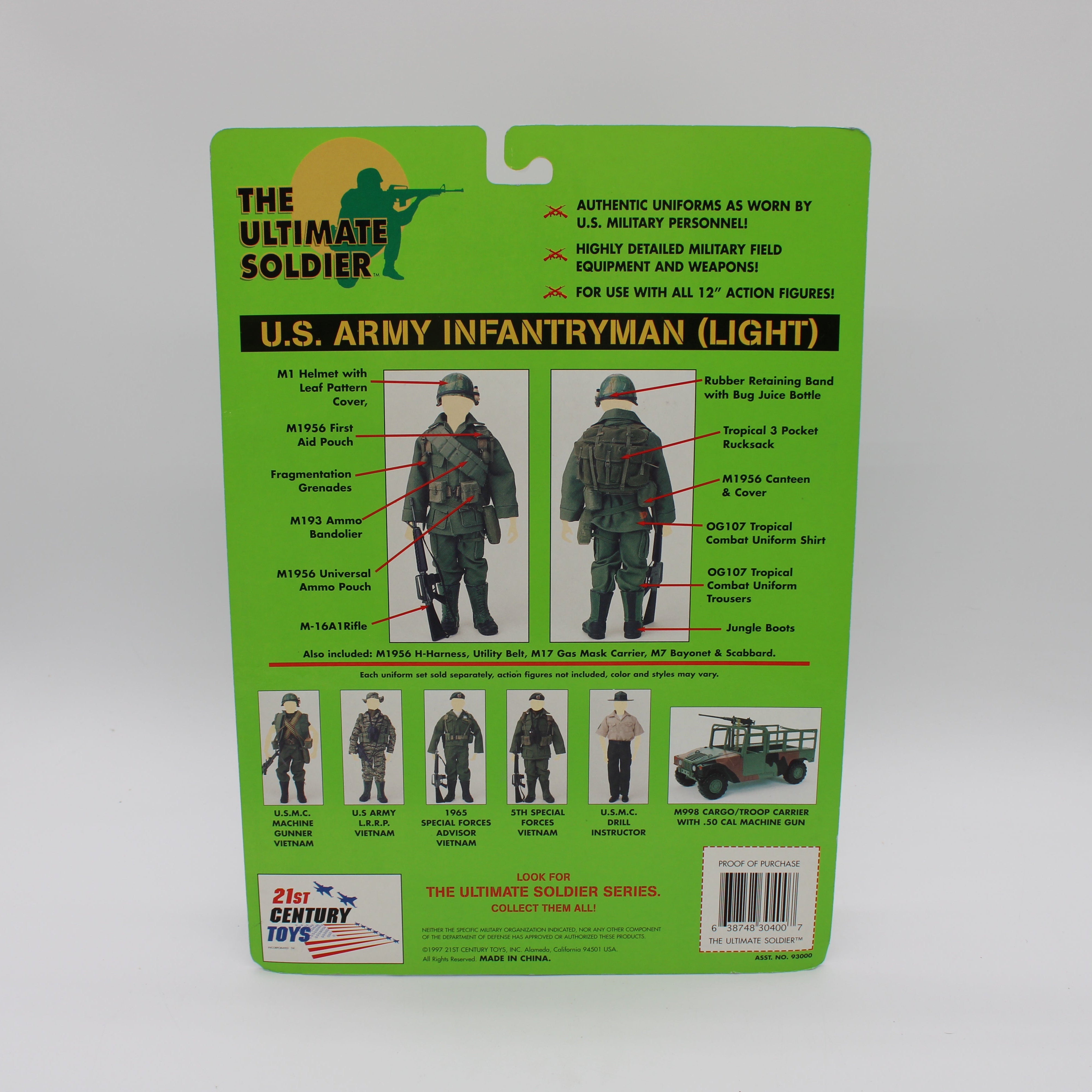 U.S. Army Infantryman (Light) The Ultimate Soldier Action Figure Accessories