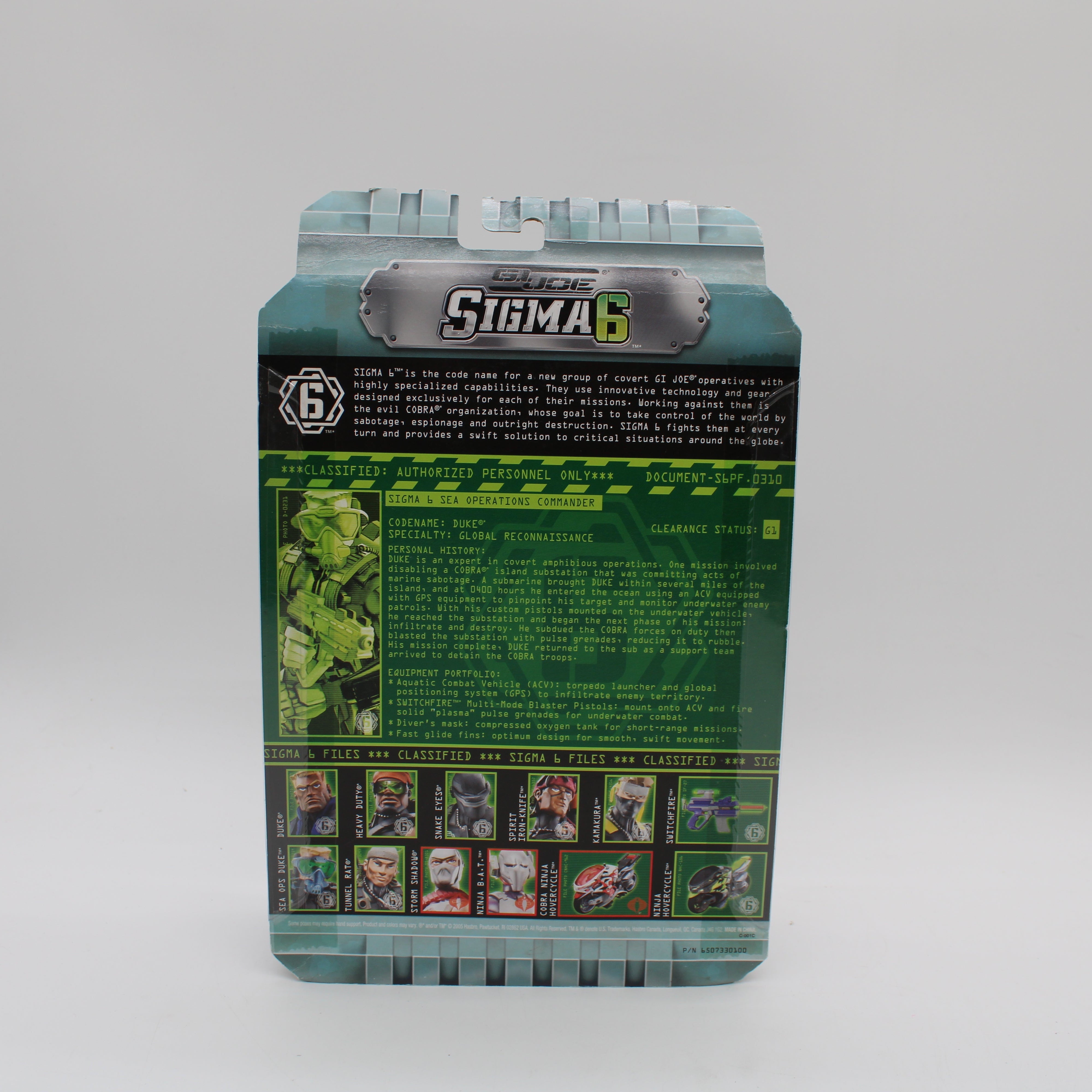 Sea Ops Duke with Aquatic Vehicle G.I. Joe Sigma 6 Action Figure