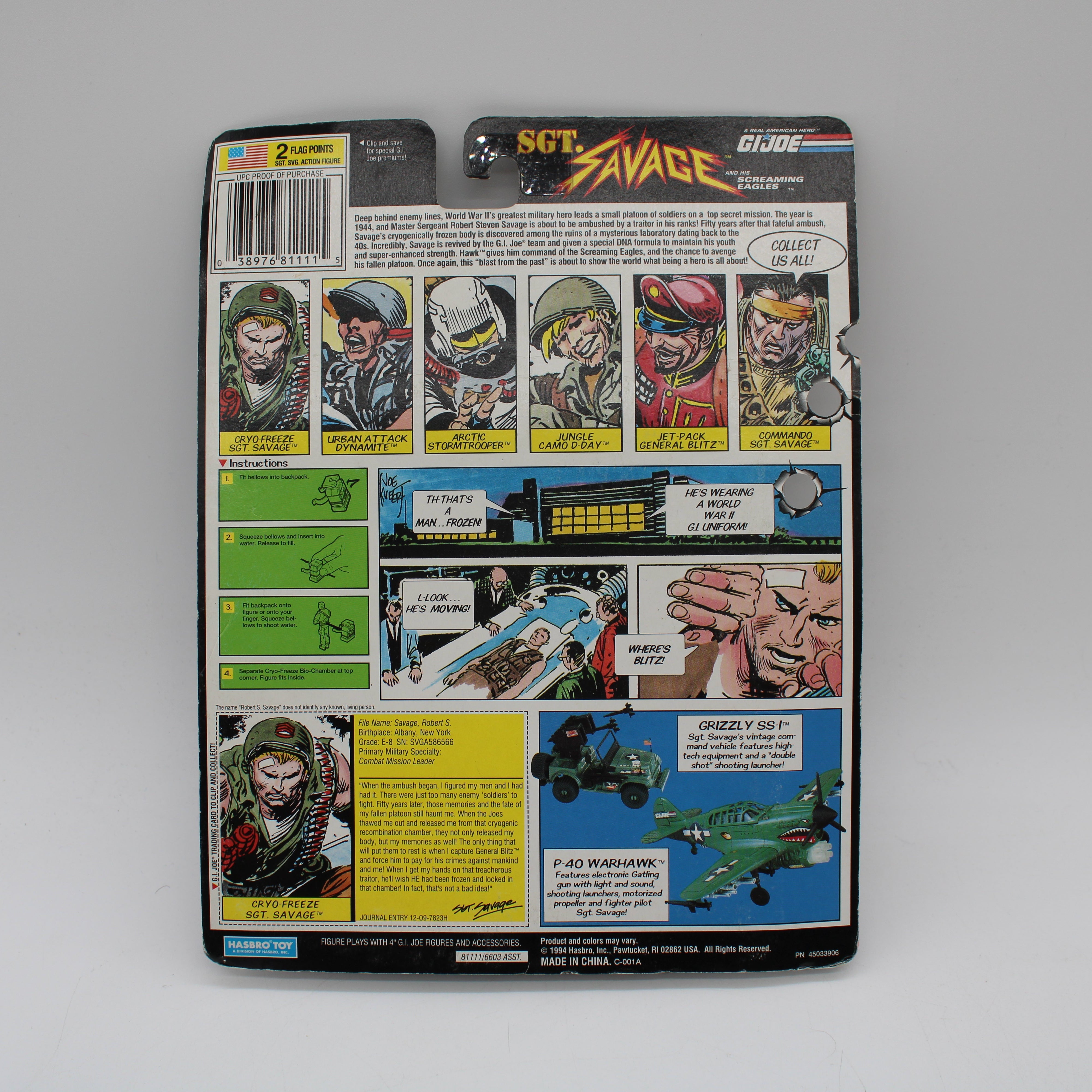 Cryo-Freeze Sgt. Savage G.I. Joe Action Figure