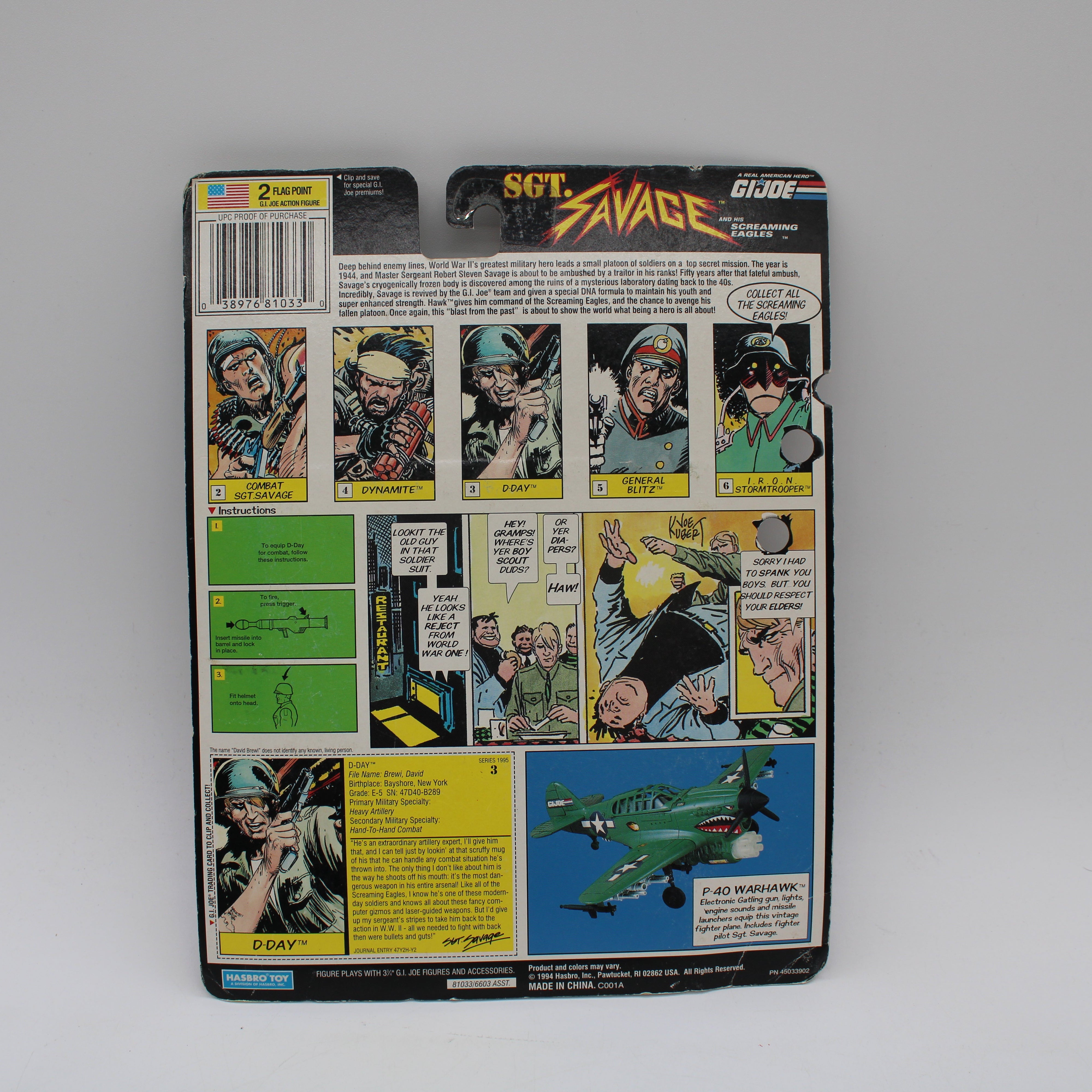 D-Day G.I. Joe Sgt. Savage and his Screaming Eagles Action Figure