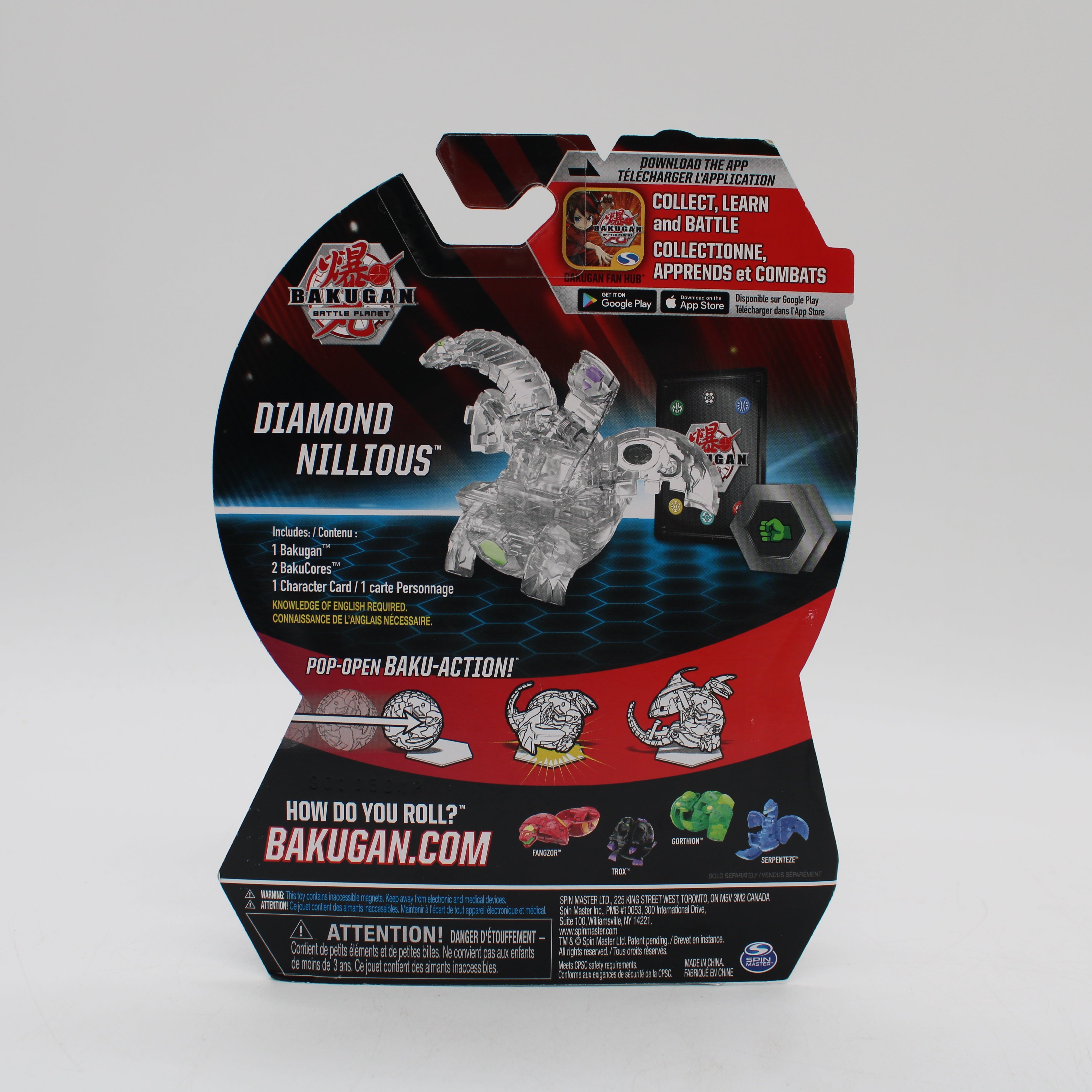 Diamond Nillious Bakugan Battle Planet Toy Set