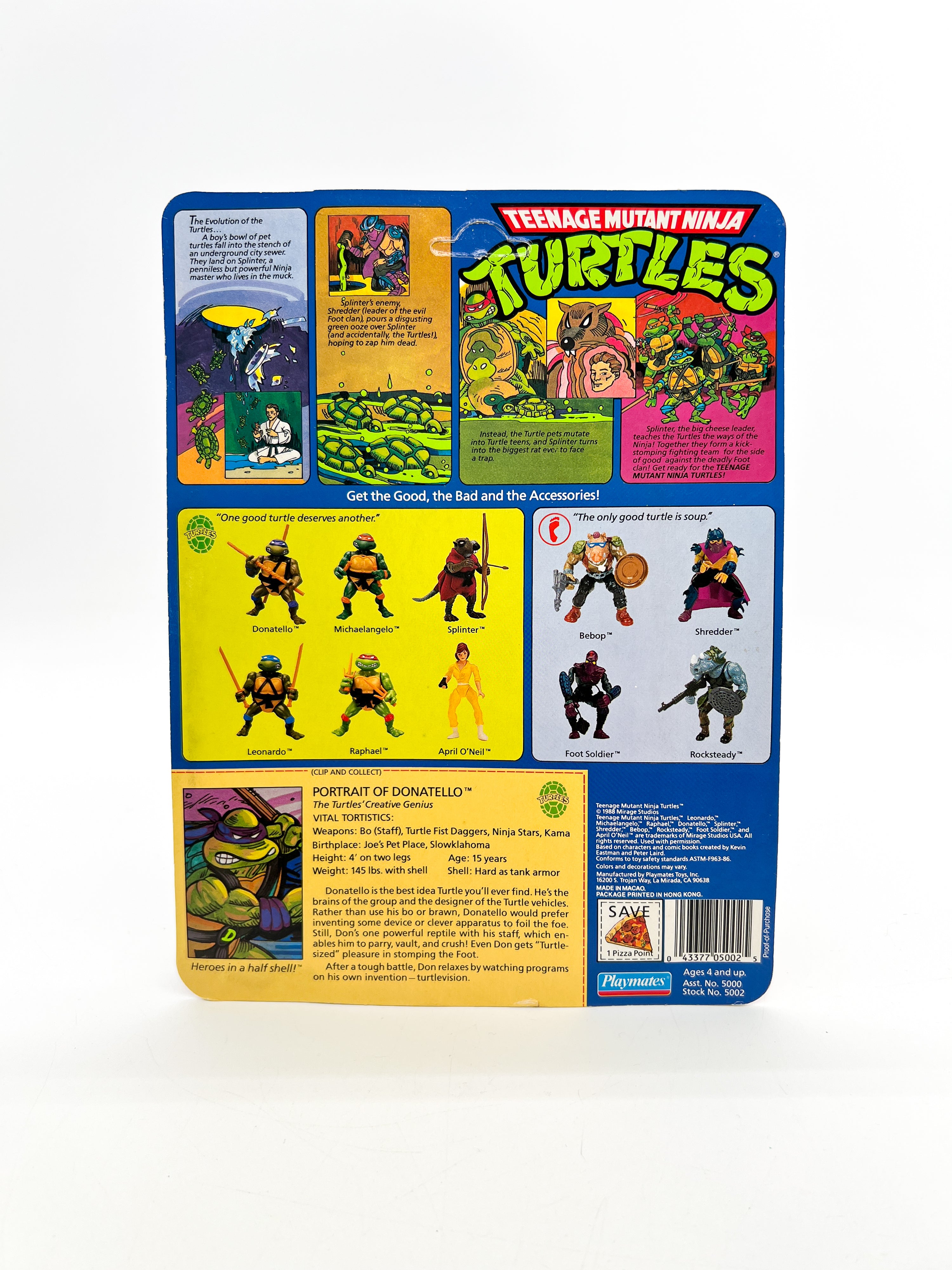 Teenage Mutant Ninja Turtles 1988 Donatello Vintage Action Figure