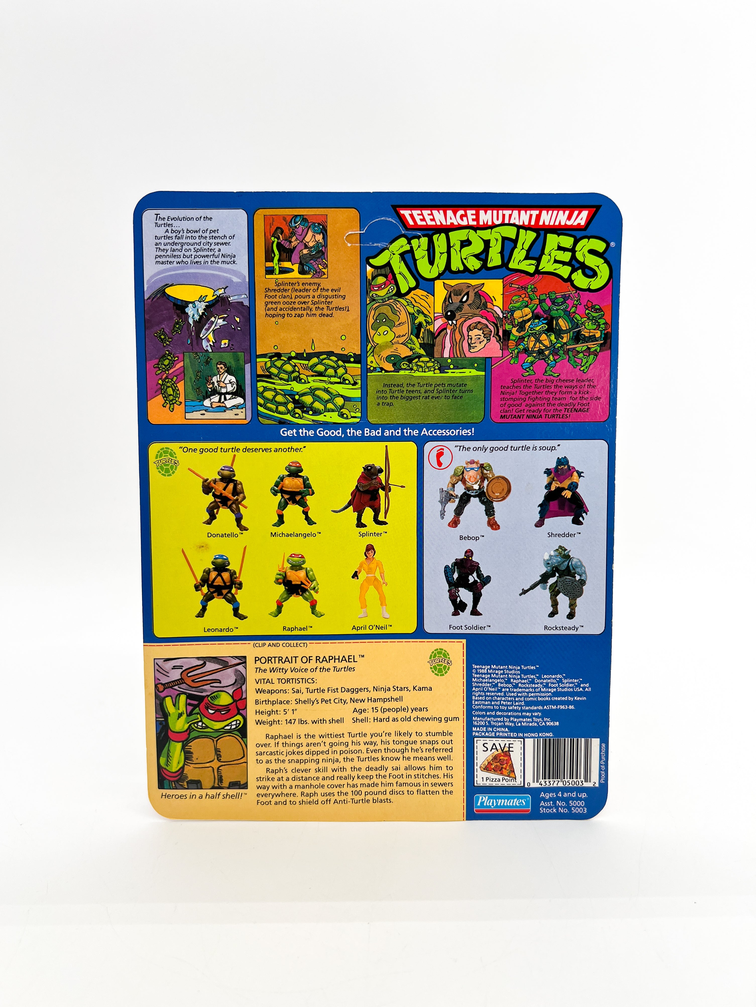 Teenage Mutant Ninja Turtles 1988 Raphael Vintage Action Figure