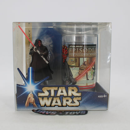 Star Wars The Phantom Menace Collectible Darth Maul Figure and Cup Set