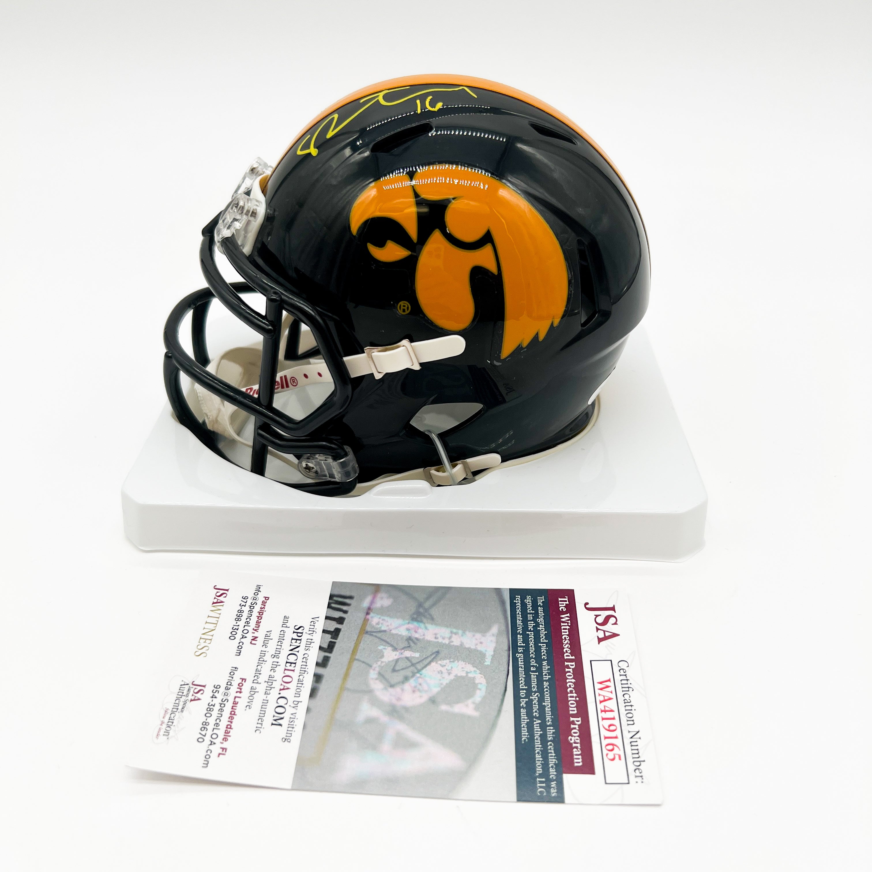 CJ Bethard Signed Iowa Hawkeyes Mini Helmet