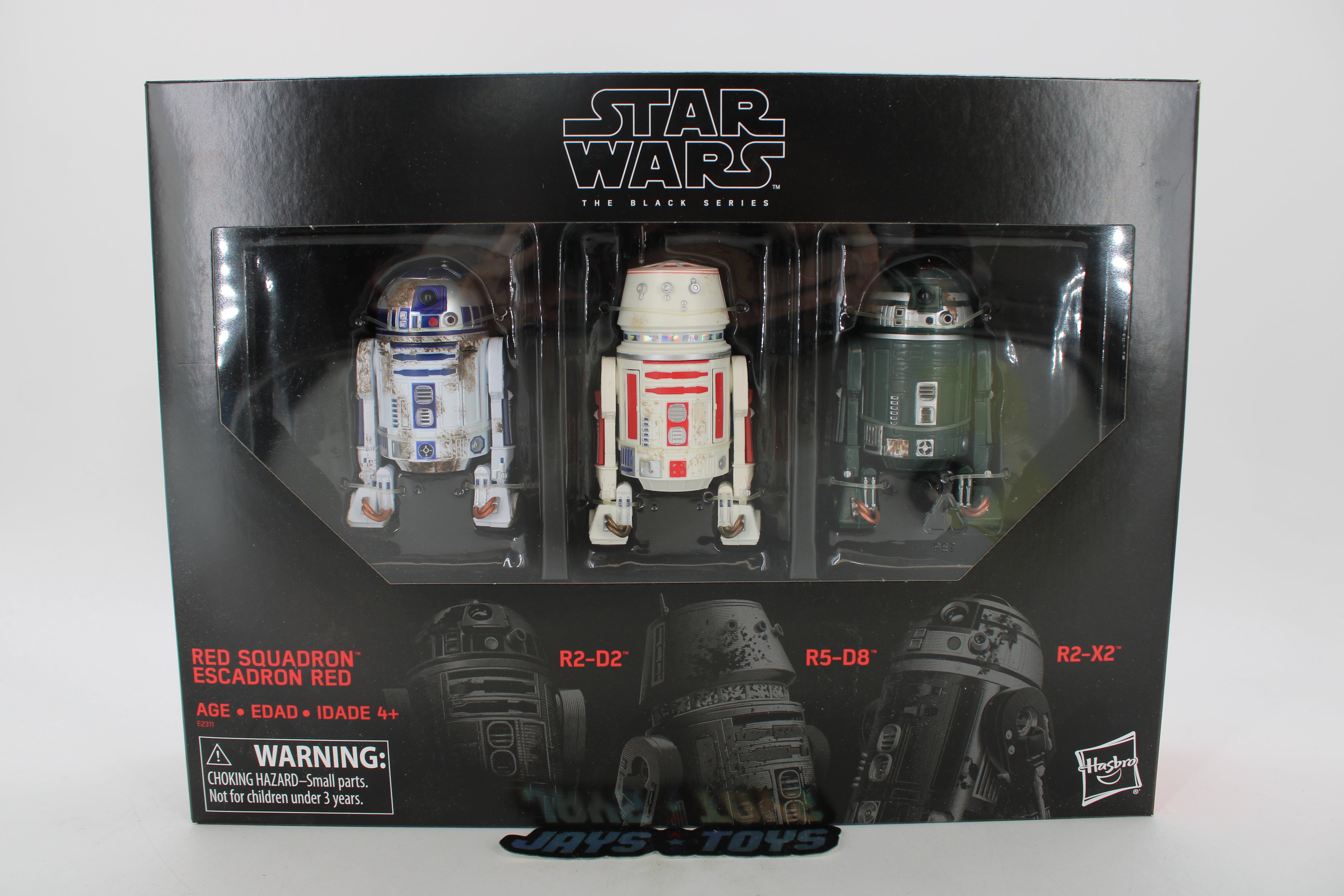 Star Wars The Black Series Red Squadron R2-D2, R5-D8, R2-X2 Action Figure Set
