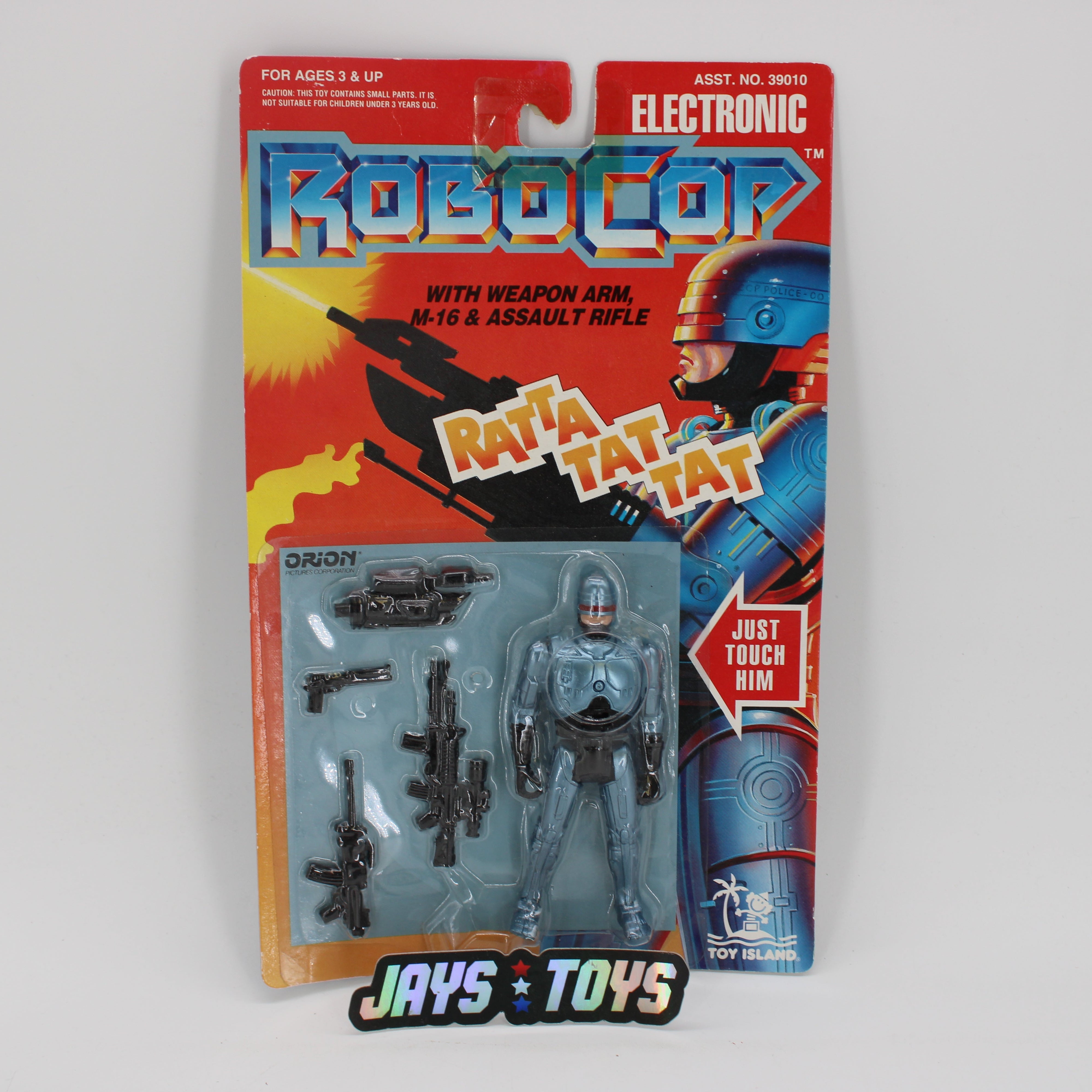 RoboCop with Weapon Arm M-16 & Assault Rifle 1993 Toy Island Action Figure
