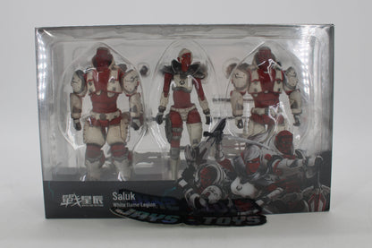 JOYTOY Battle for the Stars Saluk White Flame Legion 1:18 Action Figure Set