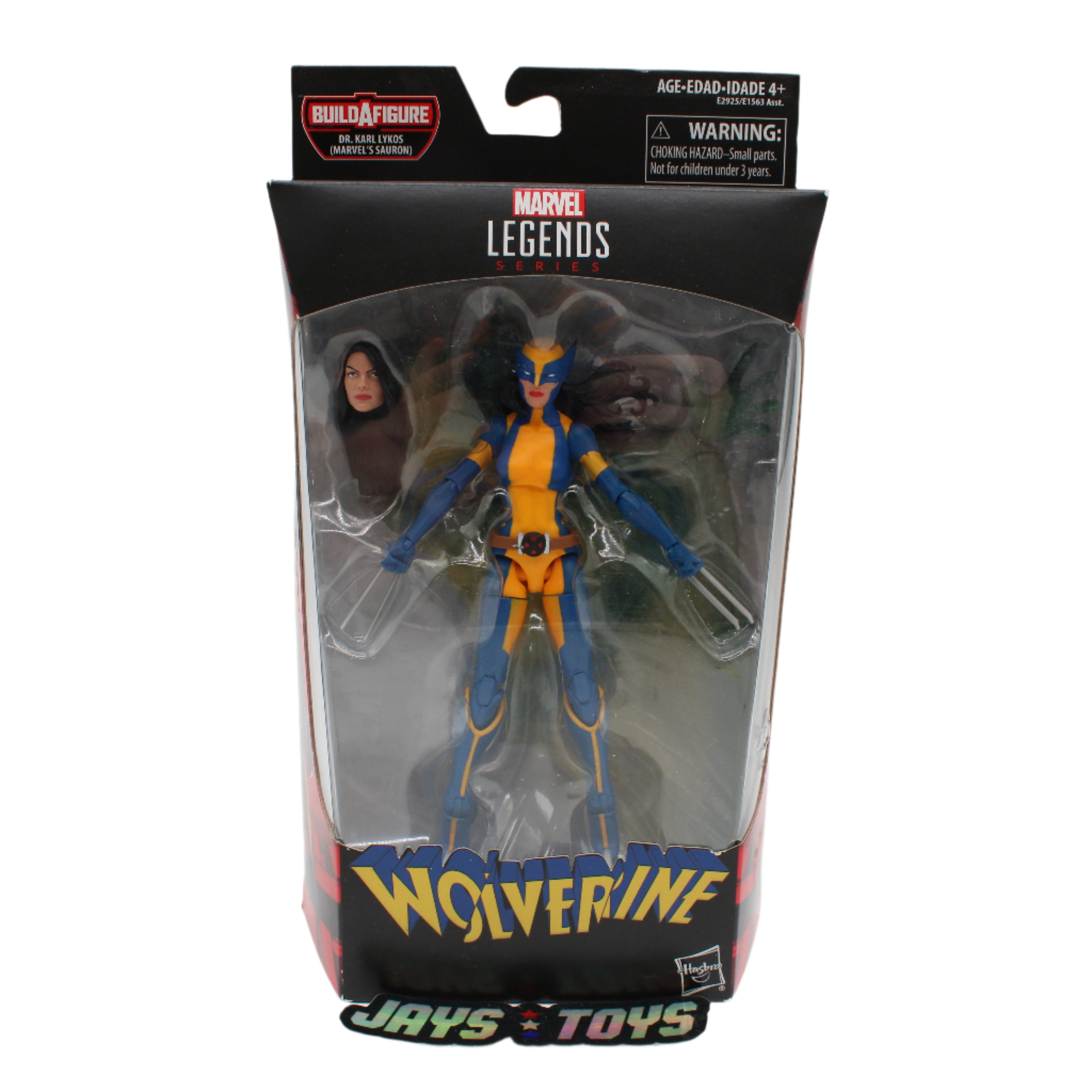 Marvel Legends Wolverine action figure in packaging on a white background