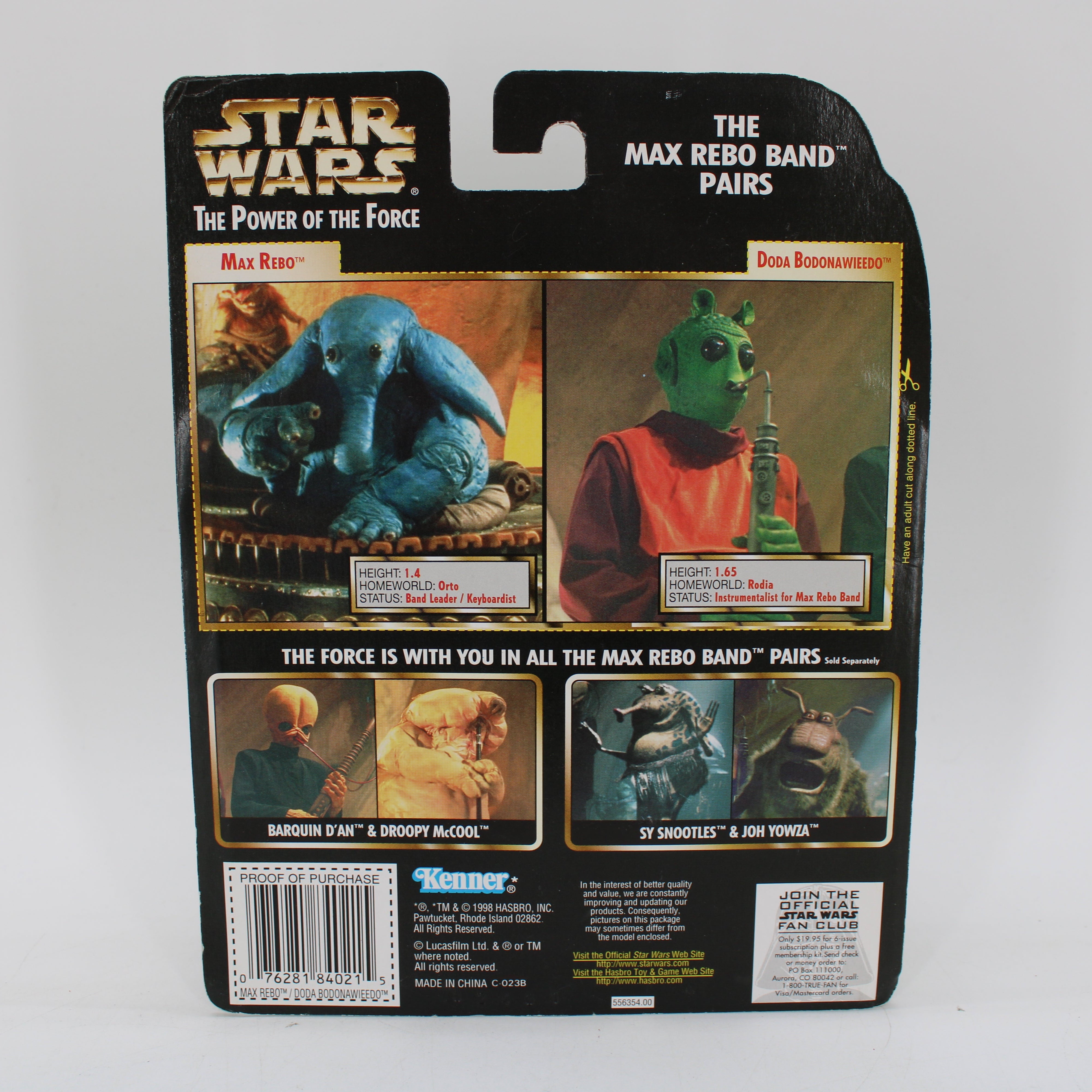 Max Rebo Band Pair Star Wars Kenner Collection Action Figures Set