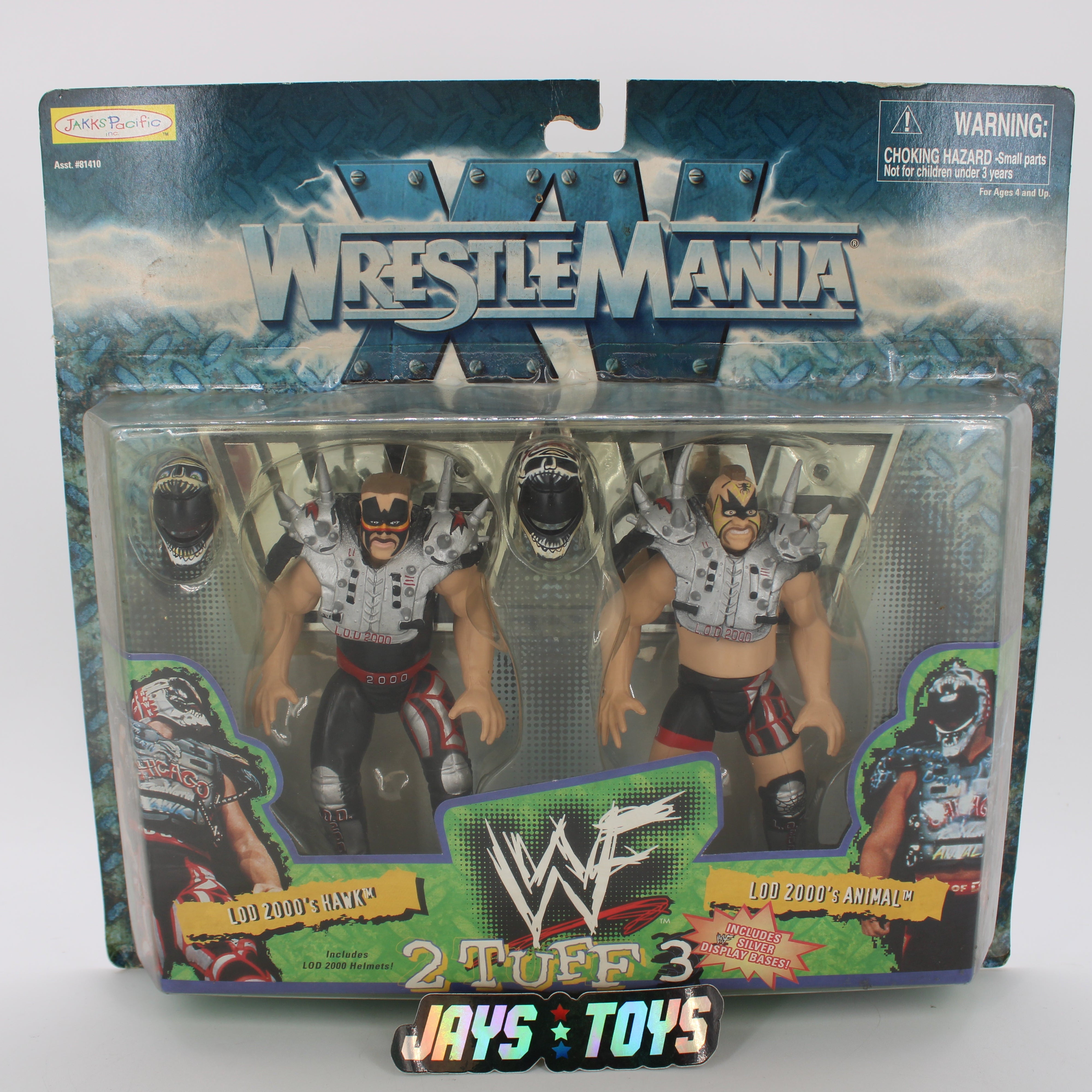 LOD 2000's Hawk & Animal WrestleMania 2 Tuff 3 Figure Set