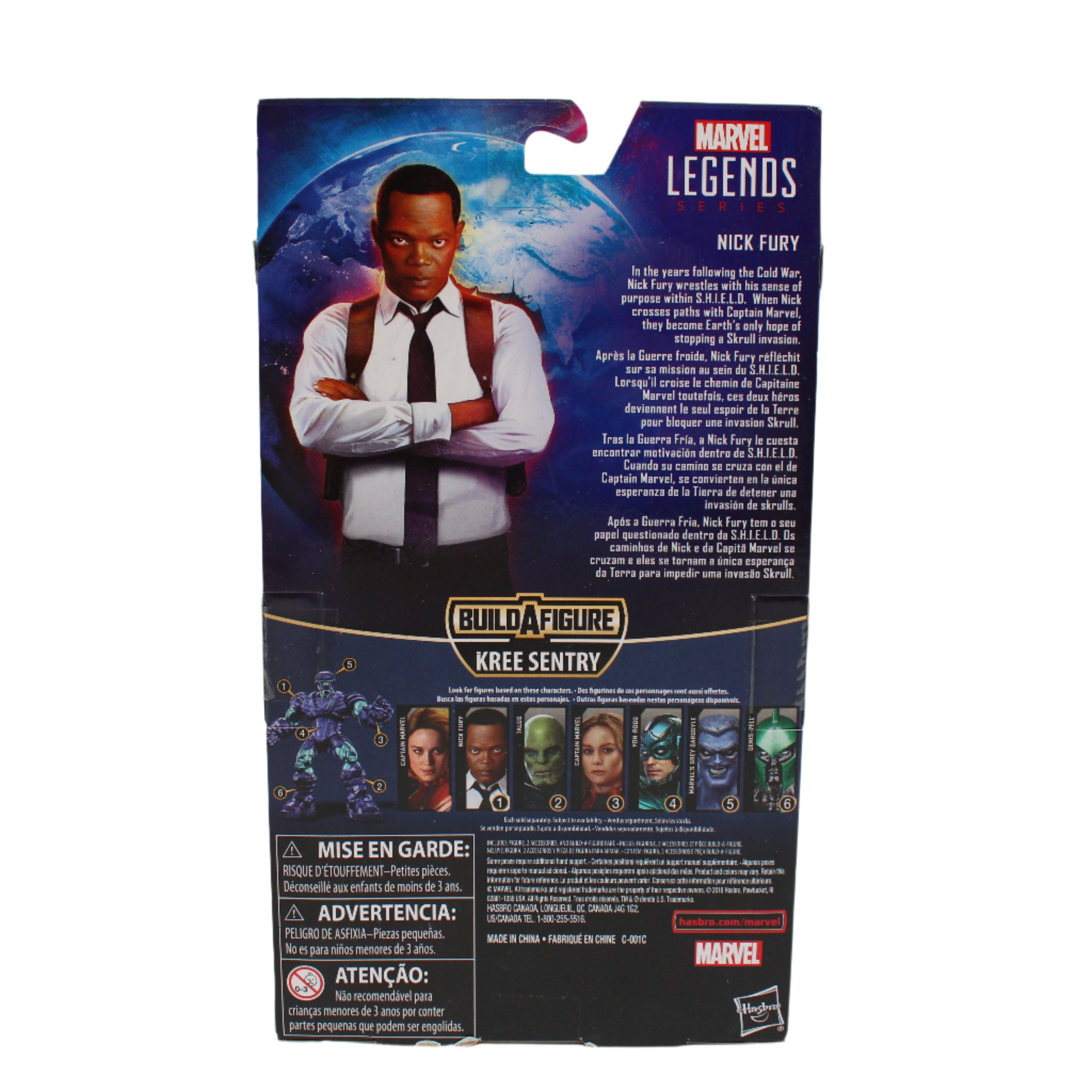 Nick Fury Marvel Legends Captain Marvel Action Figure (Kree Sentry BAF)