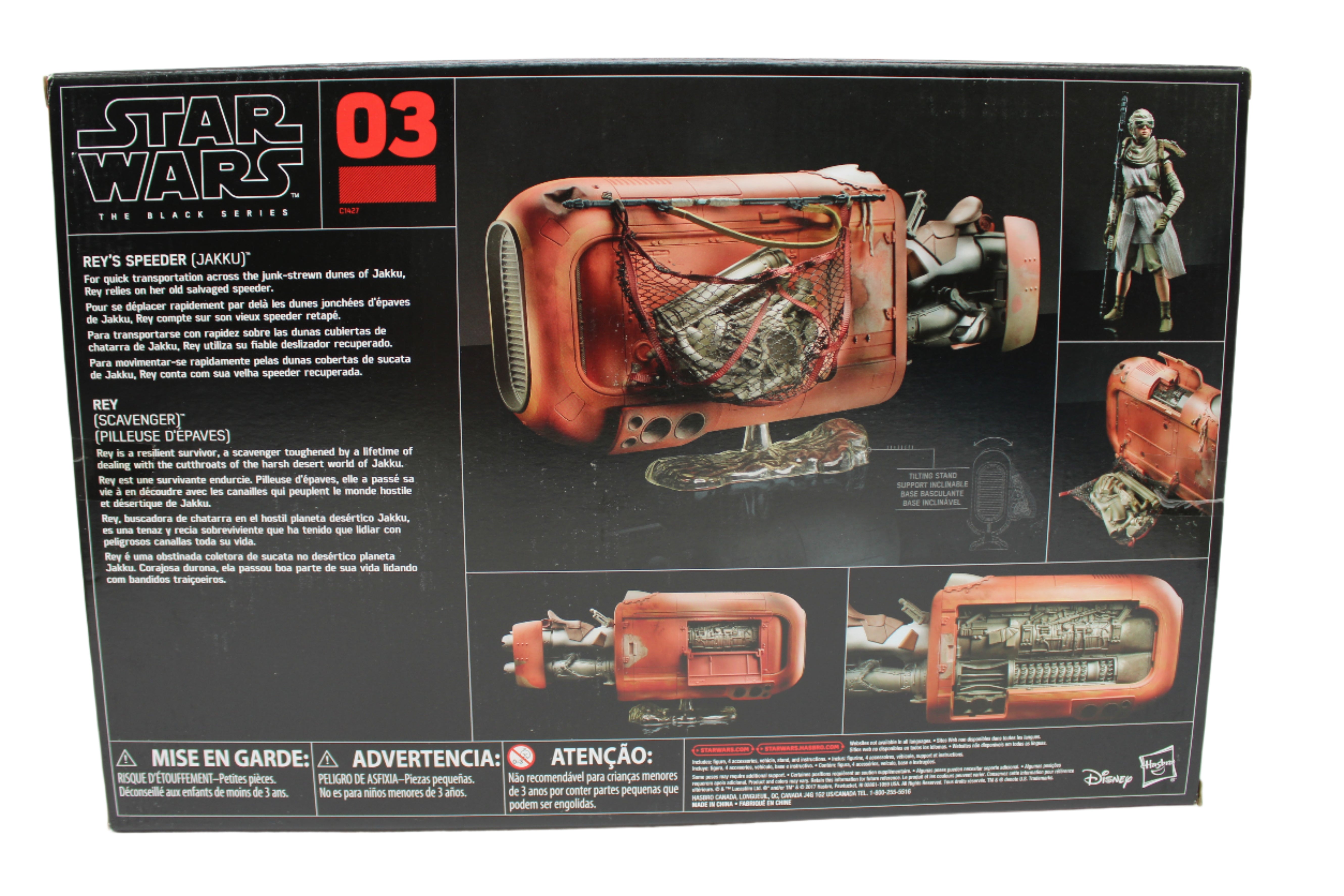 Rey (Scavenger) & Rey's Speeder (Jakku) Star Wars the Black Series Action Figure