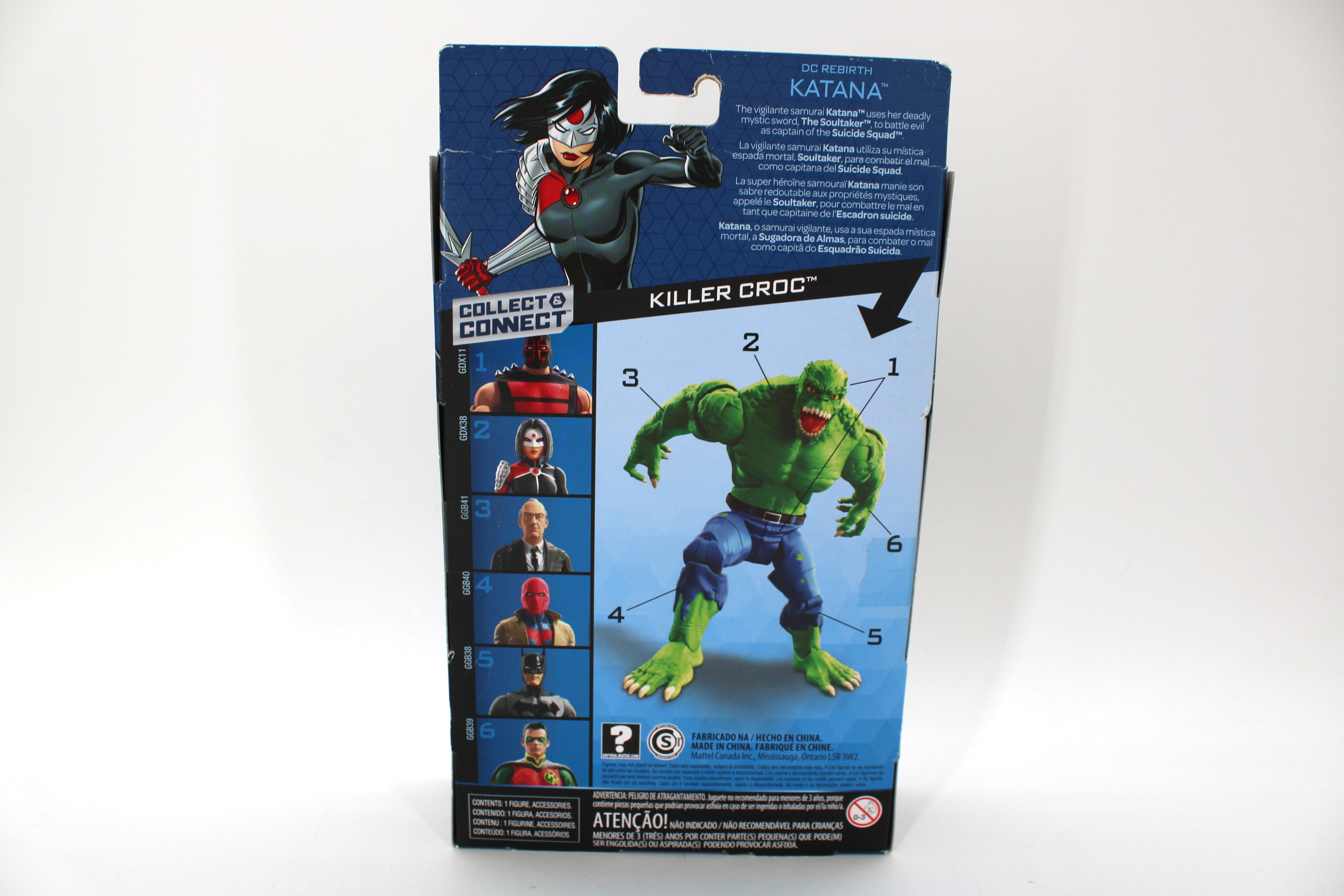 DC Multiverse Katana Action Figure with Killer Croc C&C Piece (2019) - view 2