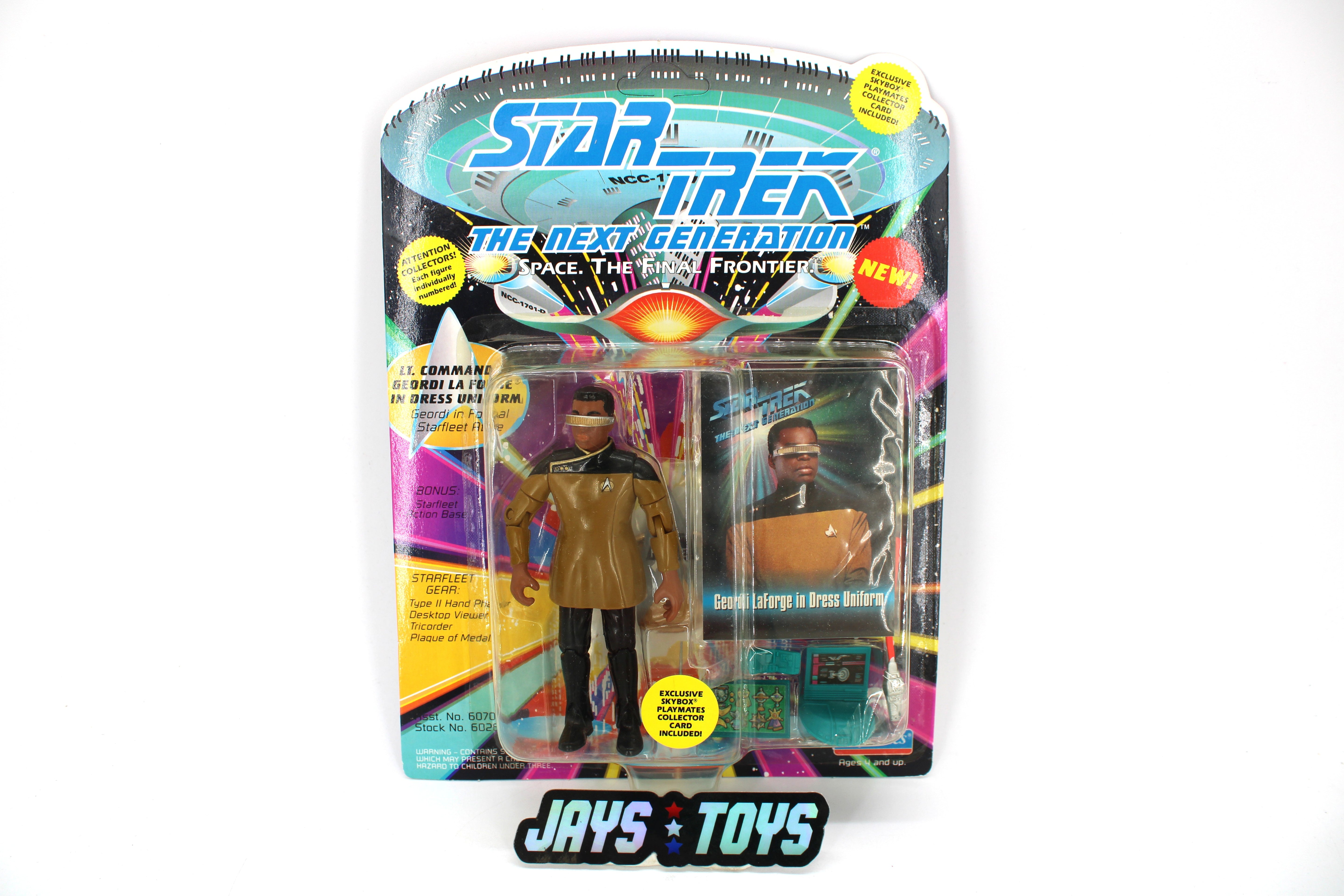 Playmates Toys Star Trek The Next Generation Lt. Commander Geordi La Forge in Dress Uniform Action Figure (1993) product image
