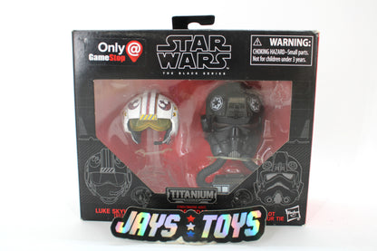 Star Wars The Black Series Luke Skywalker (Red 5) and TIE Fighter Pilot Helmets (2016) product image