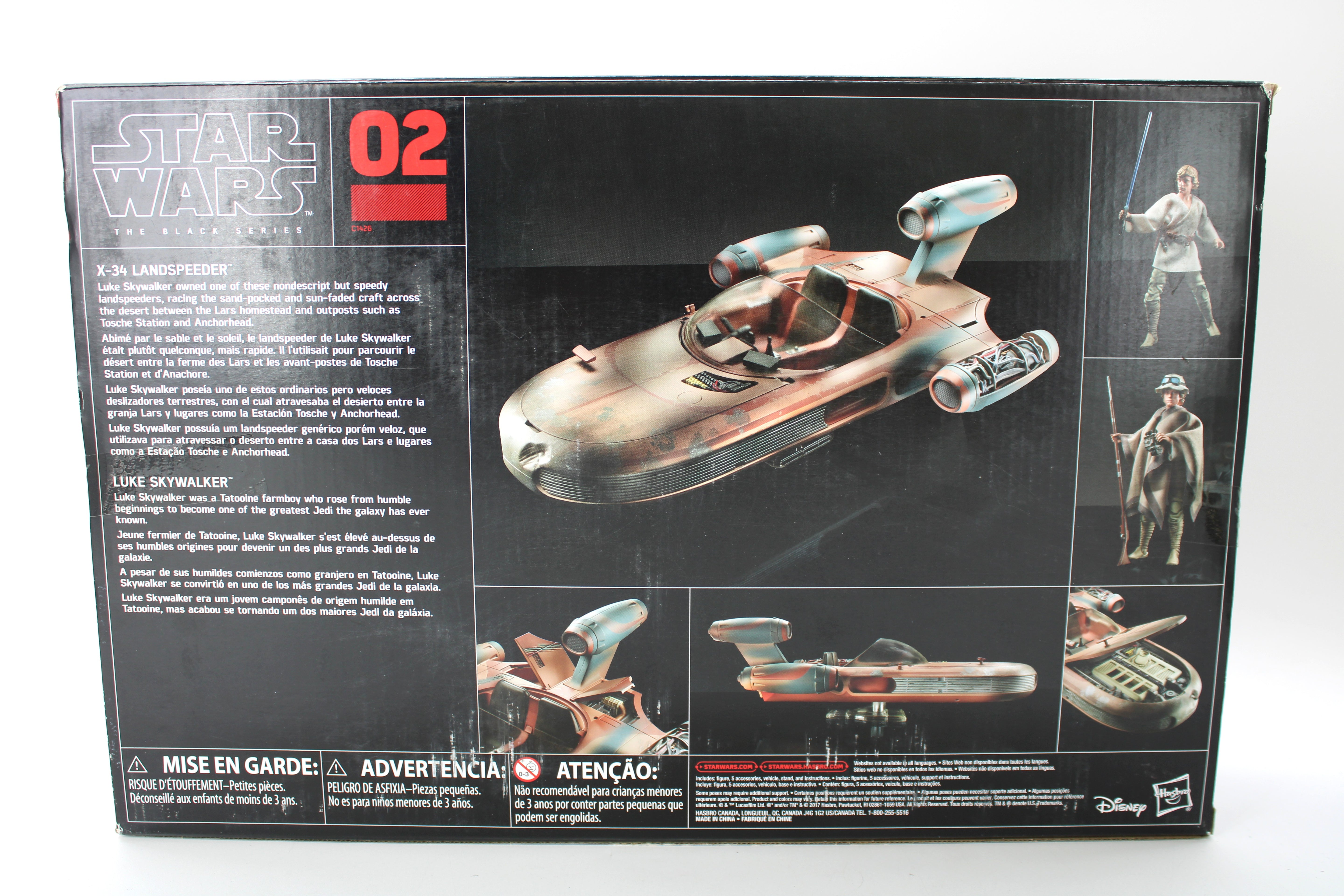 Star Wars The Black Series Luke Skywalker's X-34 Landspeeder with Luke Skywalker Figure (2017) - view 2