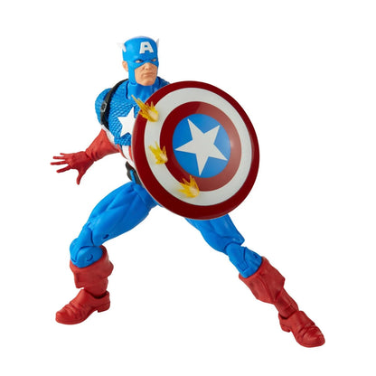 Marvel Legends 20th Anniversary Captain America 6-inch action figure articulation and detail close-up