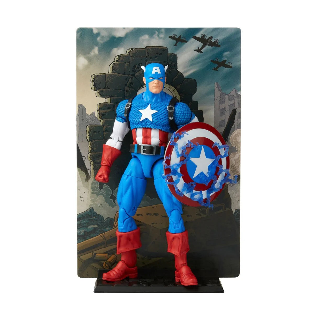 Marvel Legends 20th Anniversary Captain America 6-inch figure articulation and sculpt detail view