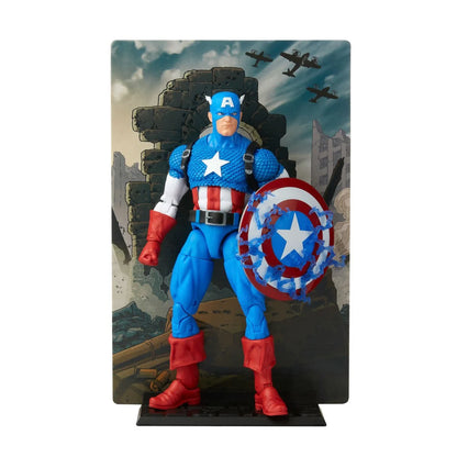 Marvel Legends 20th Anniversary Captain America 6-inch figure articulation and sculpt detail view