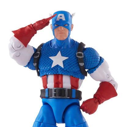 Marvel Legends 20th Anniversary Captain America 6-inch figure articulation detail close-up
