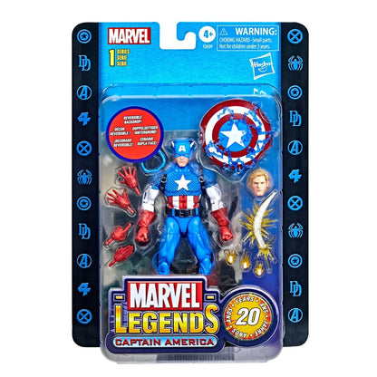 Marvel Legends 20th Anniversary Captain America 6-inch figure packaging insert detail