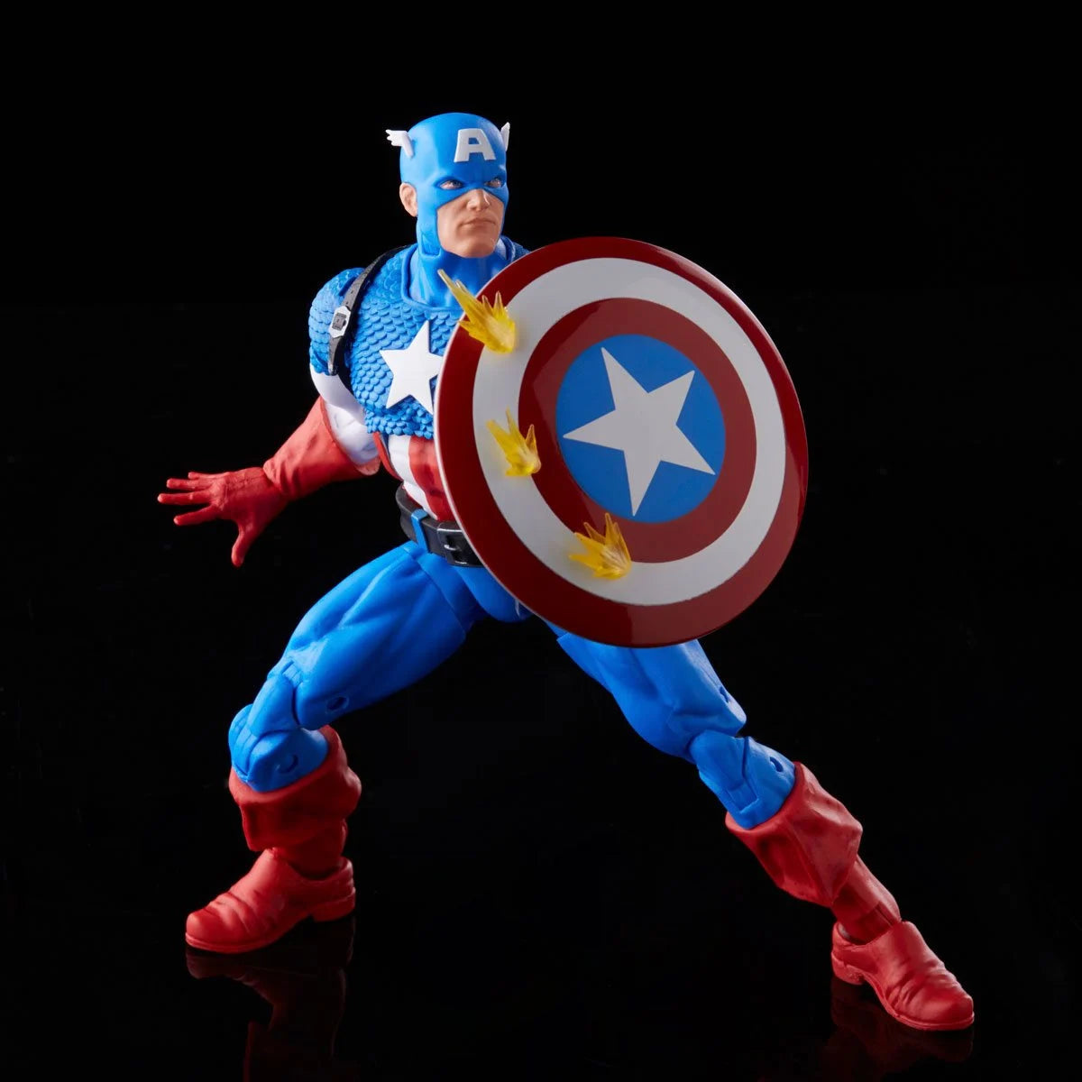 Marvel Legends 20th Anniversary Captain America 6-inch figure detail view with articulation