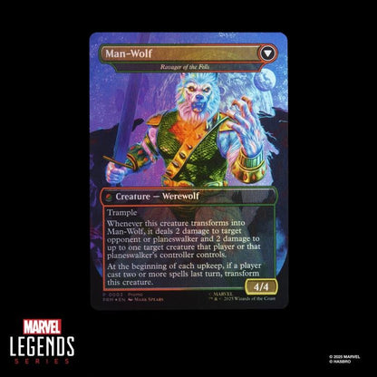 Marvel Legends Man-Wolf Action Figure with Exclusive Magic: The Gathering Promo Card