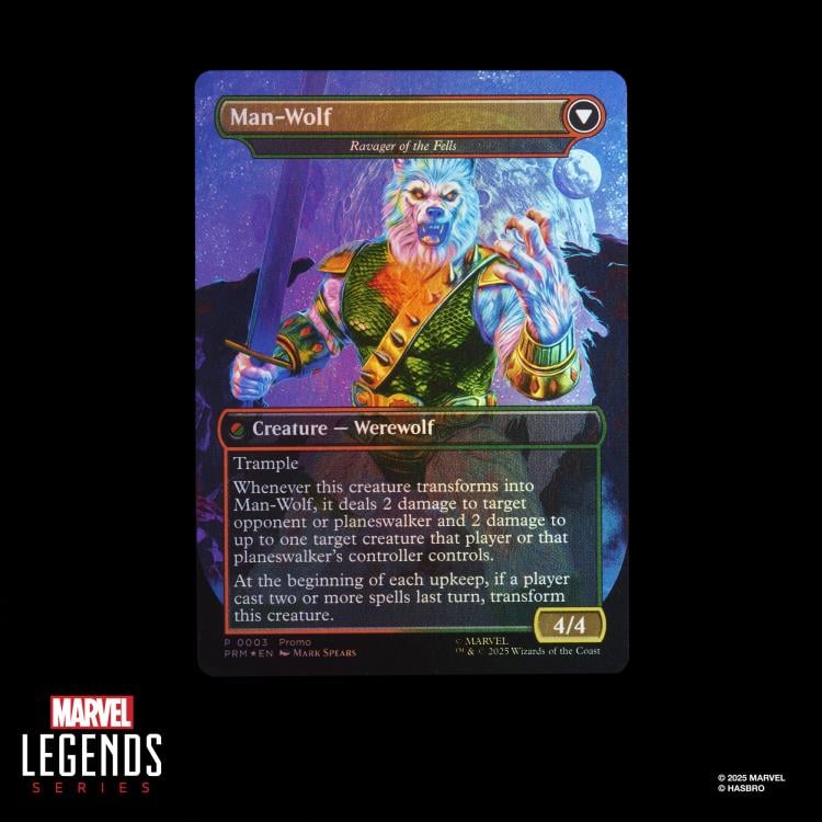 Marvel Legends Man-Wolf Action Figure with Exclusive Magic: The Gathering Promo Card