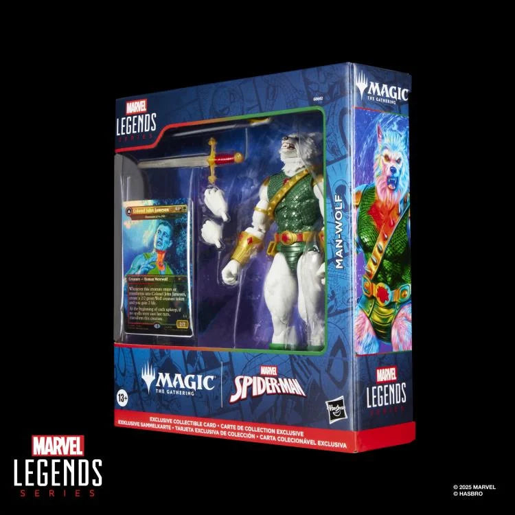 Marvel Legends Man-Wolf Action Figure with Exclusive Magic: The Gathering Promo Card