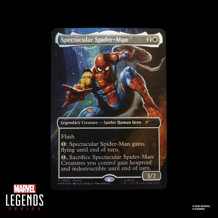 Marvel Legends Spider-Man Action Figure with Exclusive Magic The Gathering Promo Card