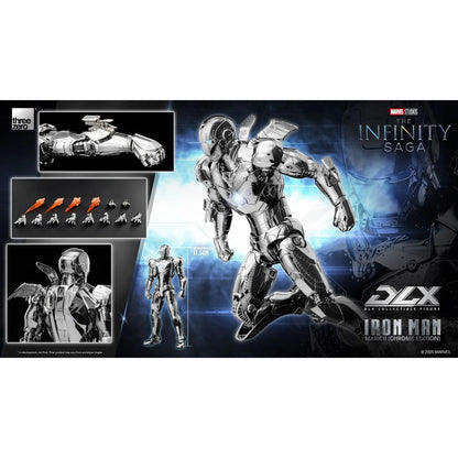 Marvel: The Infinity Saga DLX Iron Man Mark 2 (Chrome Edition) 1/12 Scale Action Figure - view 11