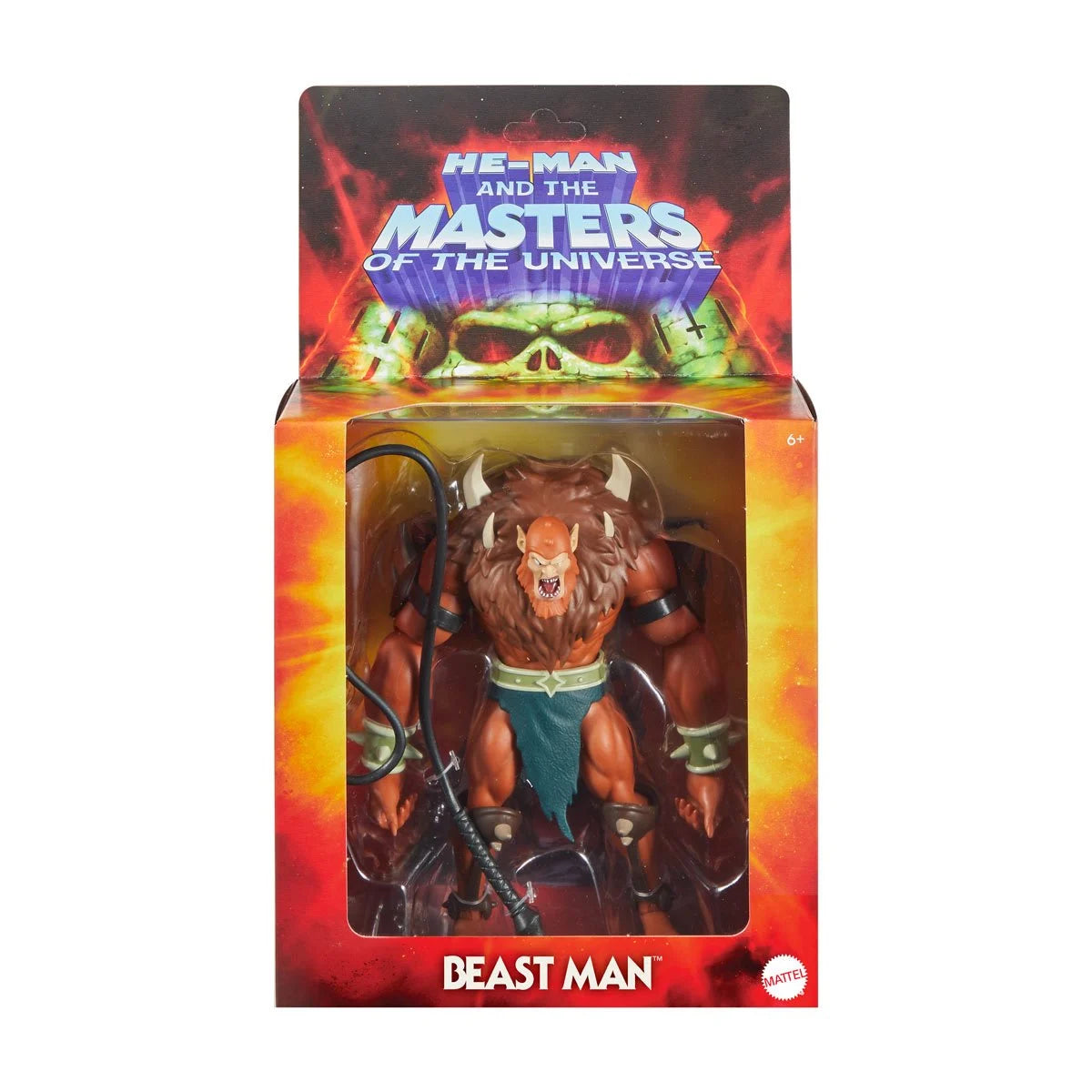 Masters of the Universe Origins Deluxe Beast Man 200X figure packaging back view with bio details