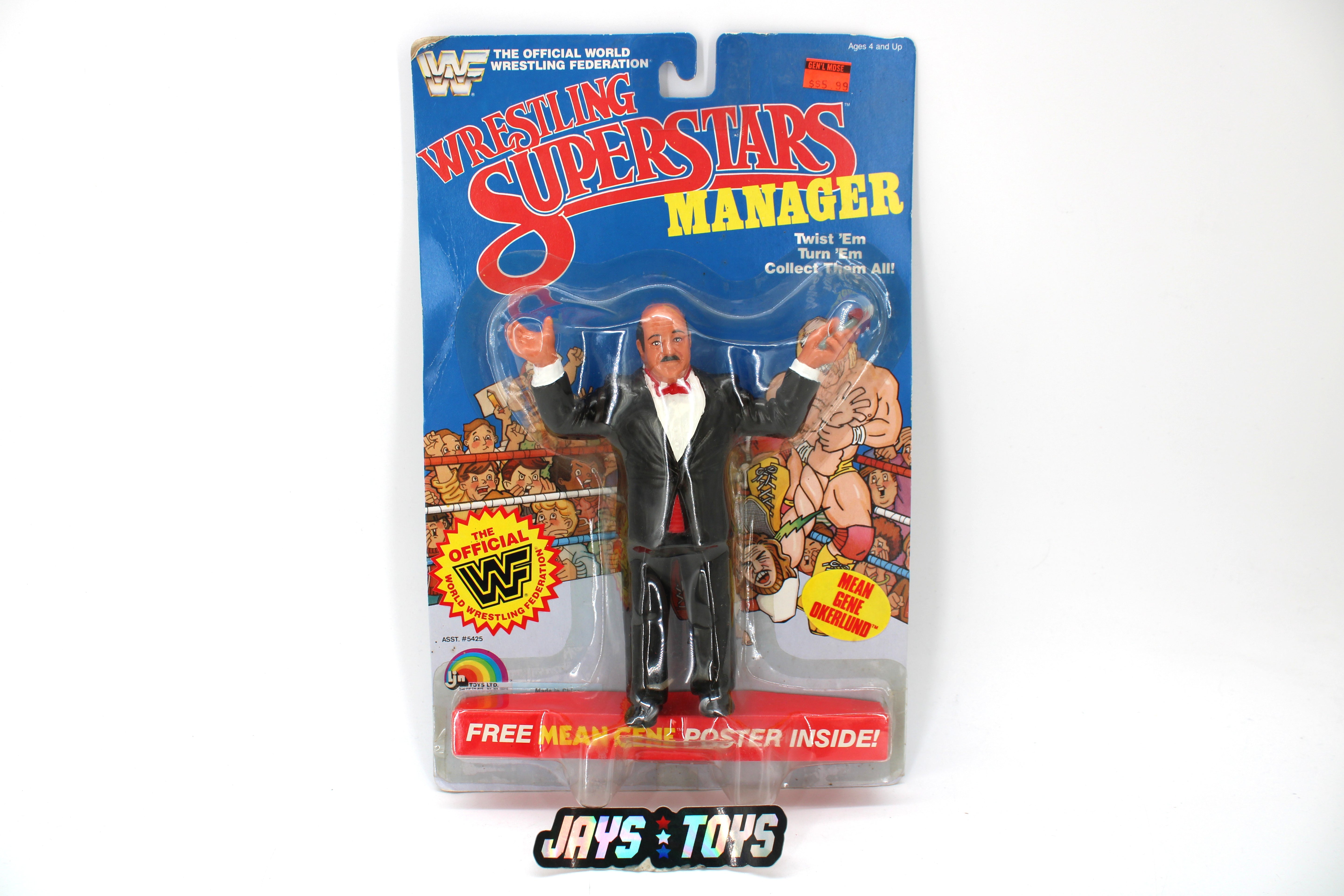 WWF Wrestling Superstars Mean Gene Okerlund Action Figure (1985) product image
