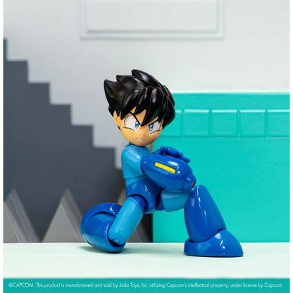Mega Man Deluxe 1:12 scale action figure by Jada Toys detailed side profile view