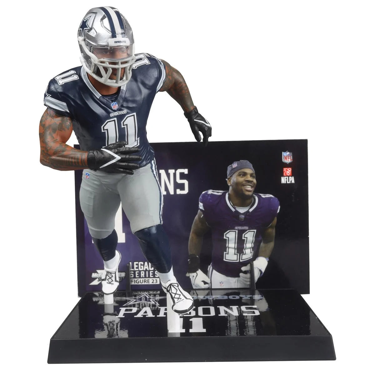 Micah Parsons (Navy Jersey) Platinum Chase - Dallas Cowboys NFL SportsPicks 2024 Posed Figure