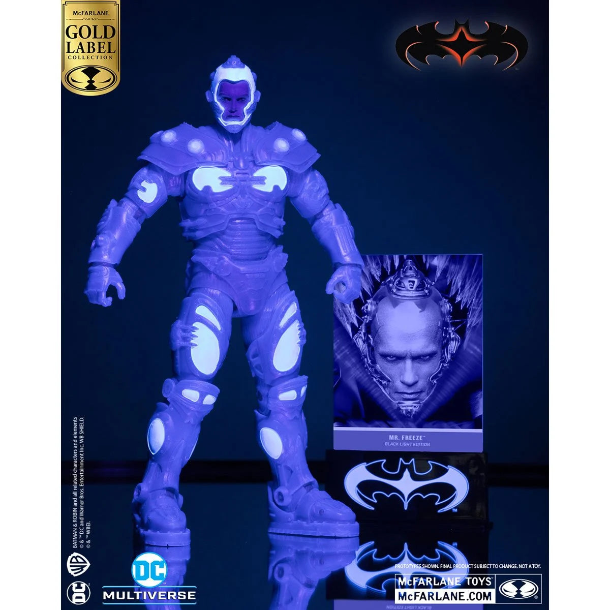 Mr. Freeze (Black Light) DC Multiverse Batman and Robin Gold Label Action Figure