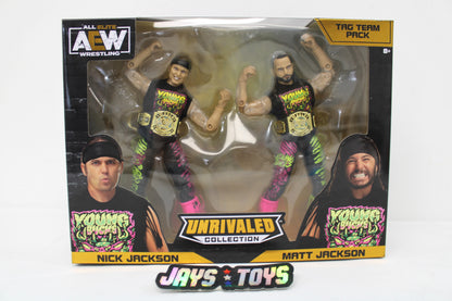 AEW Unrivaled Collection Nick Jackson & Matt Jackson Tag Team Pack Action Figures (2022 Jazwares) product image