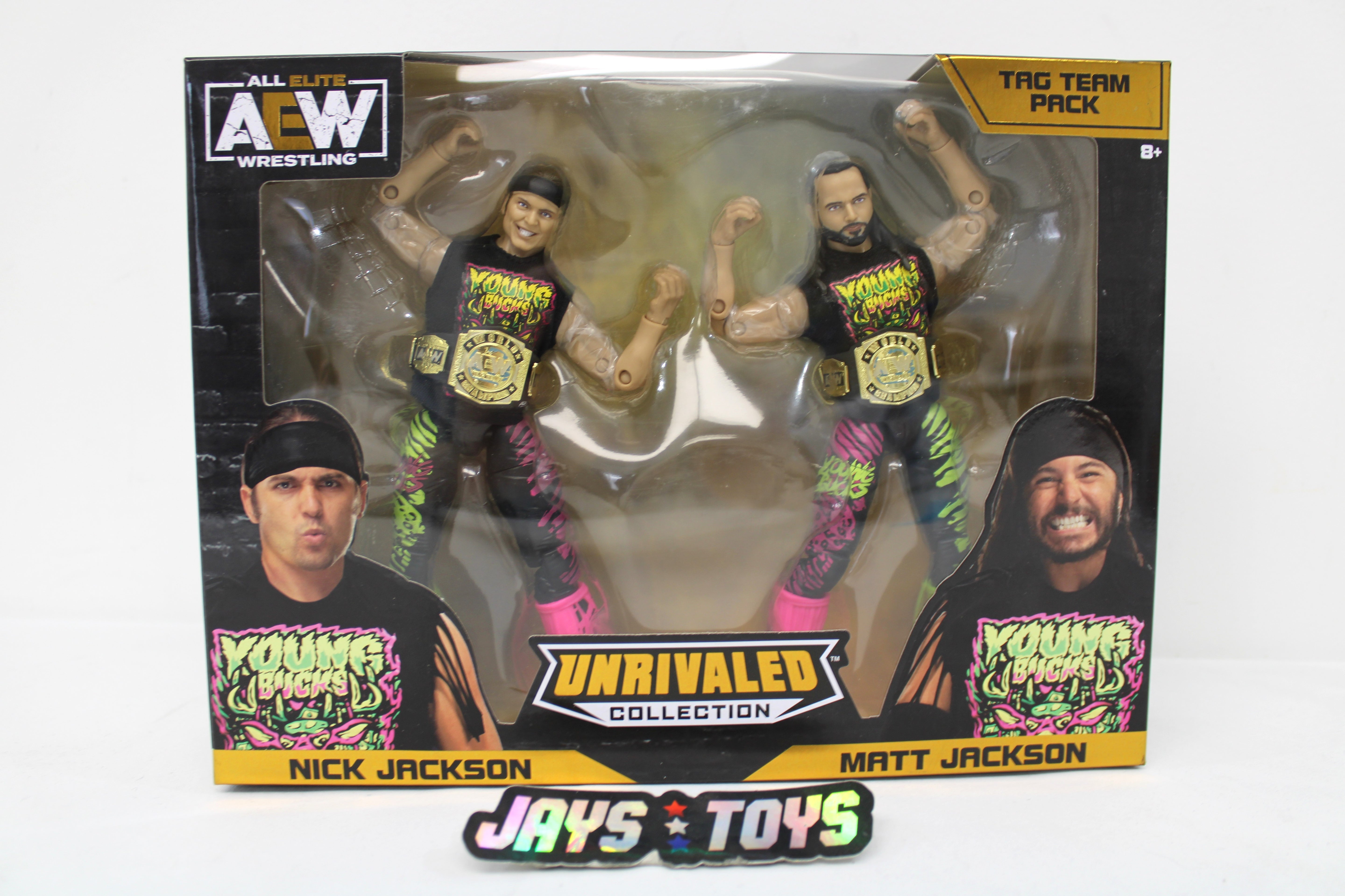 AEW Unrivaled Collection Nick Jackson & Matt Jackson Tag Team Pack Action Figures (2022 Jazwares) product image