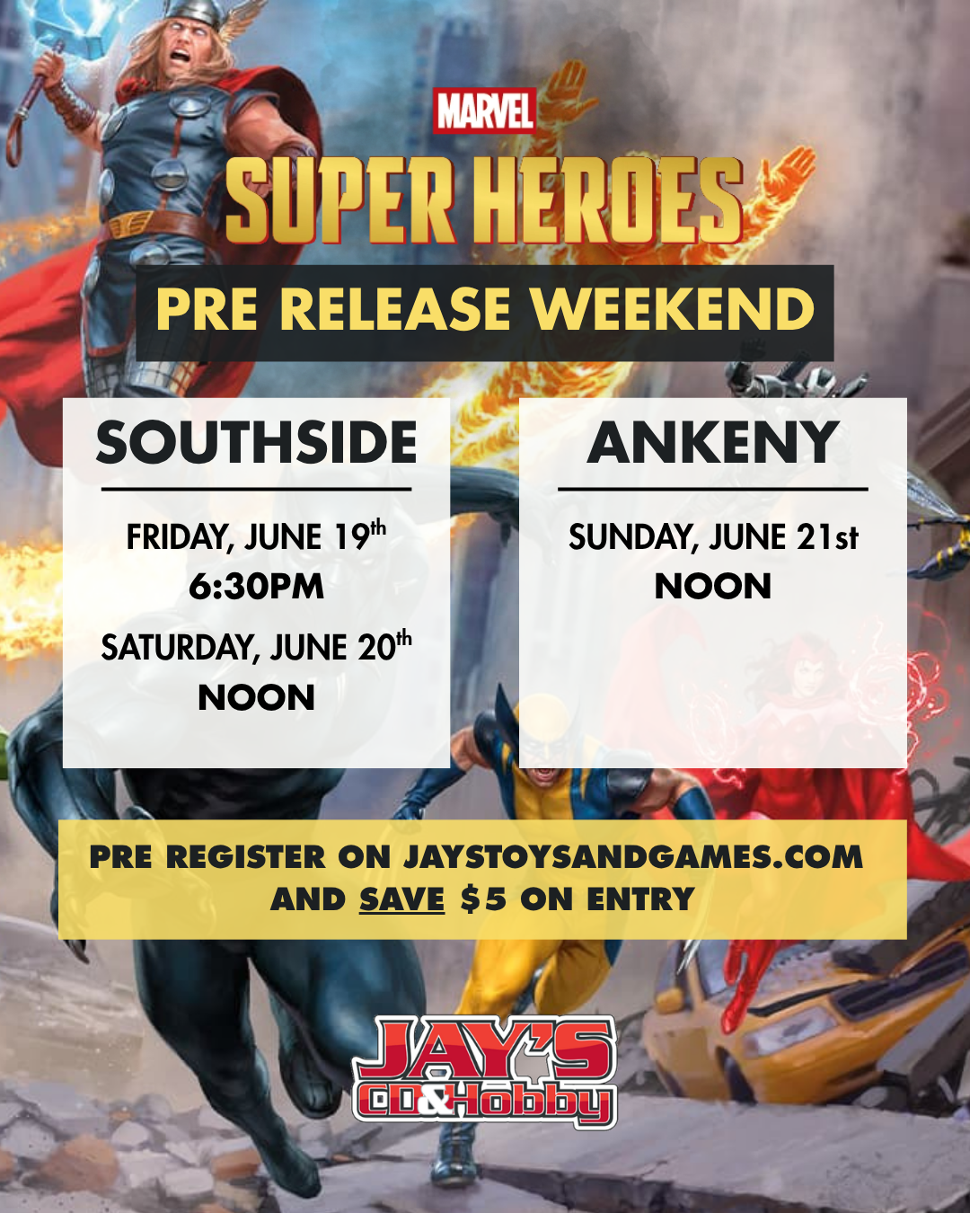 Magic: The Gathering – Marvel Super Heroes Pre-Release Weekend | Jay's CD And Hobby
