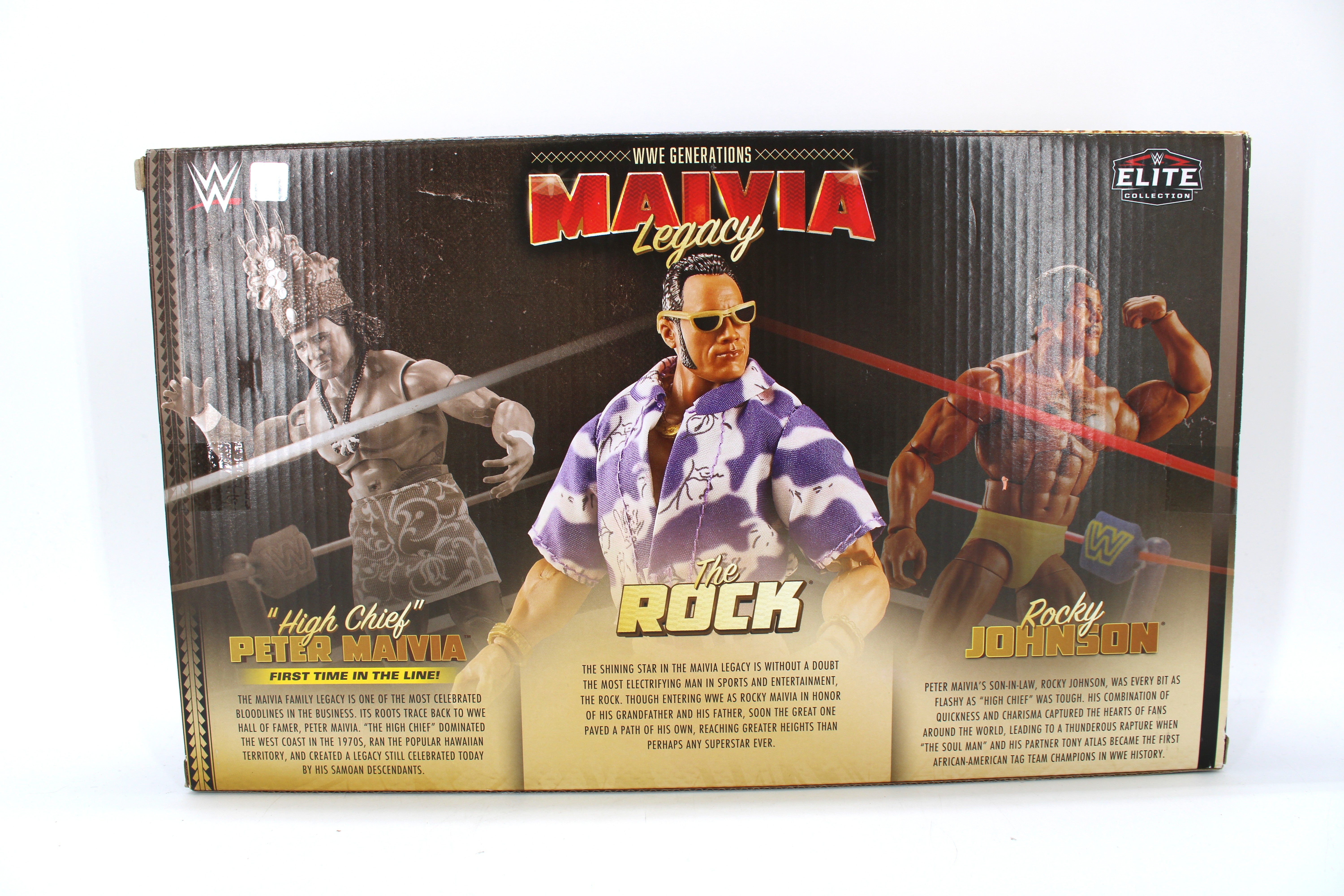 Peter Maivia The Rock Rocky Johnson WWE Elite 7-Inch 3-Pack