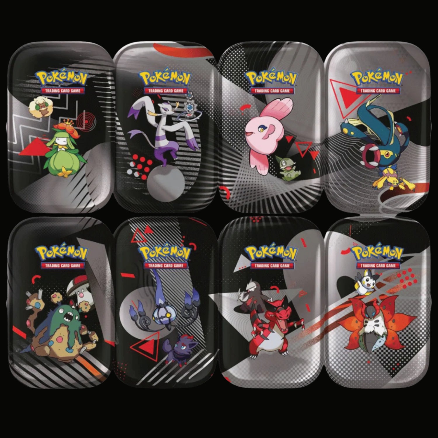 Pokemon TCG: Scarlet & Violet - Black Bolt & White Flare Unova Mini Tin Set (8 Tins)