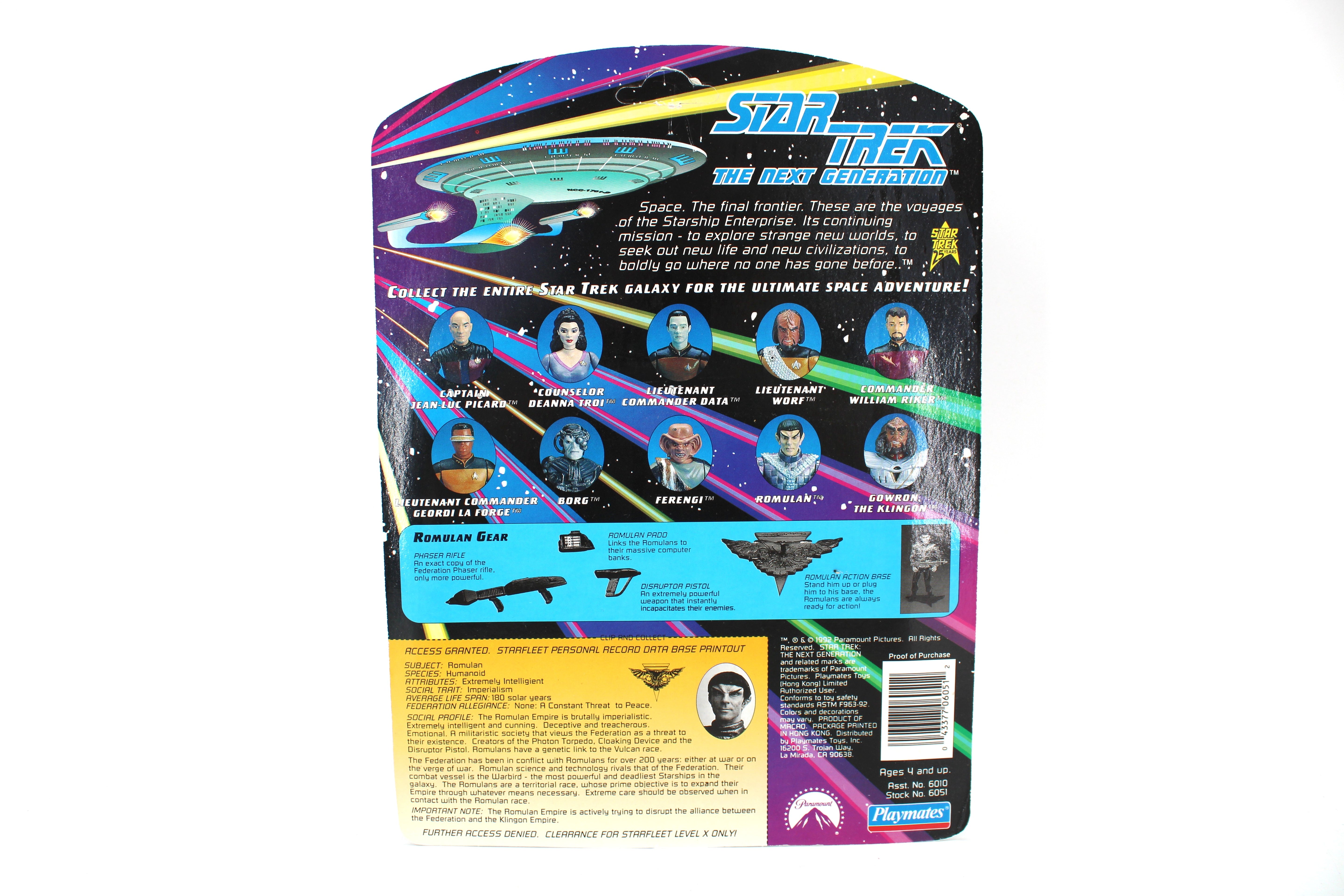 Playmates Star Trek The Next Generation Romulan Action Figure (1992) - view 2