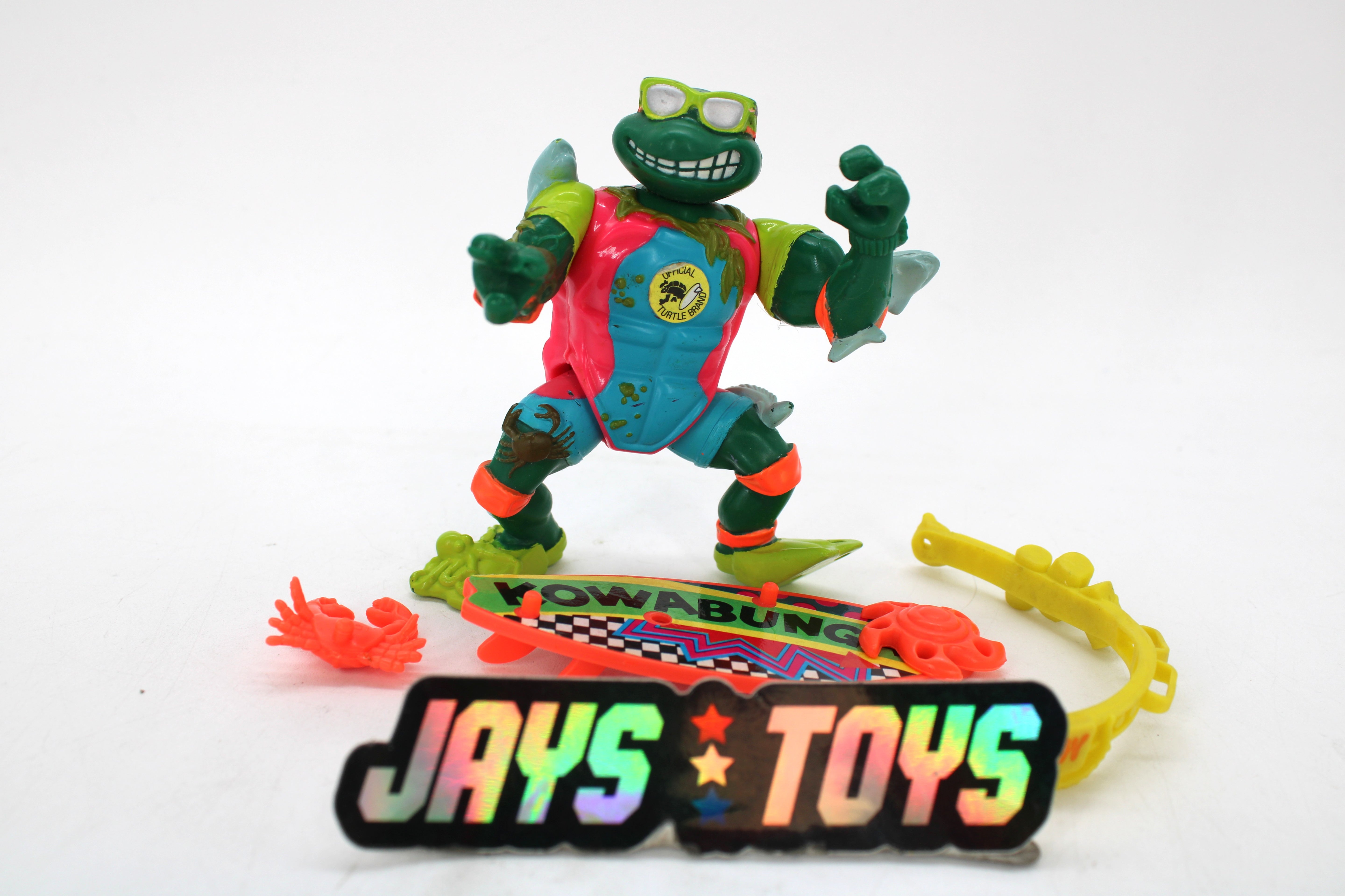 TMNT Sewer Surfin' Mike Action Figure (1990 Playmates Toys) product image