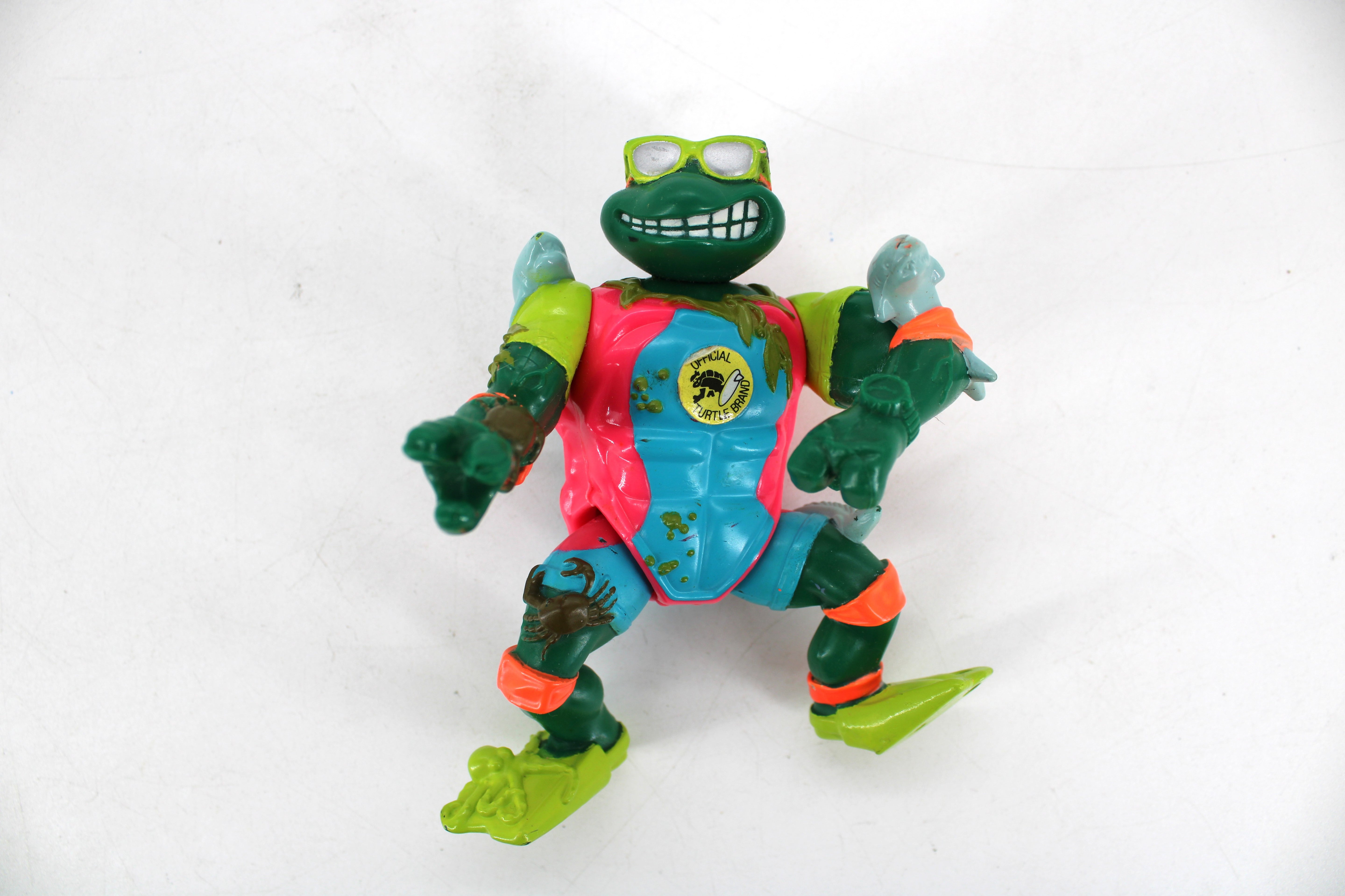 TMNT Sewer Surfin' Mike Action Figure (1990 Playmates Toys) - view 2