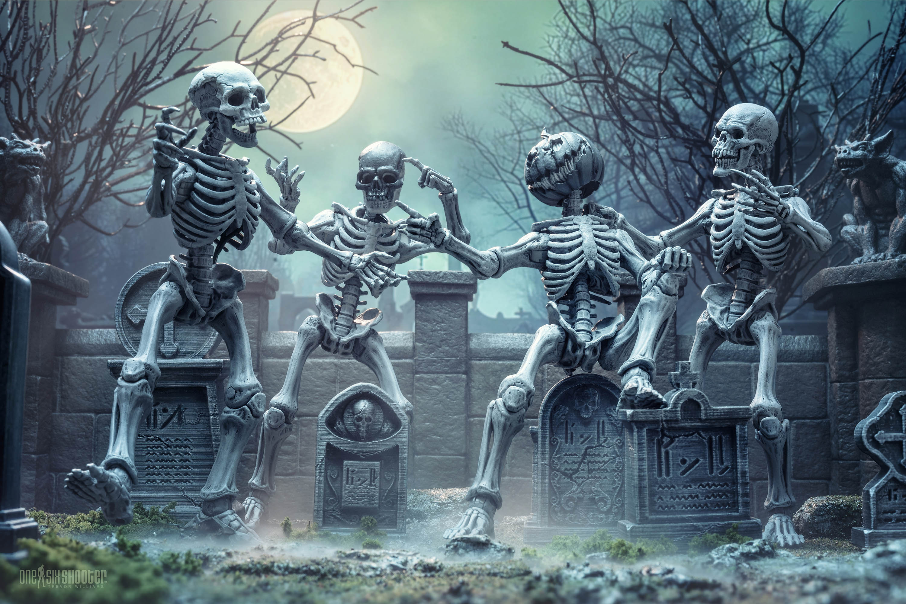 Mythic Legions: Graveyard Skeletons Action Figure 4-Pack